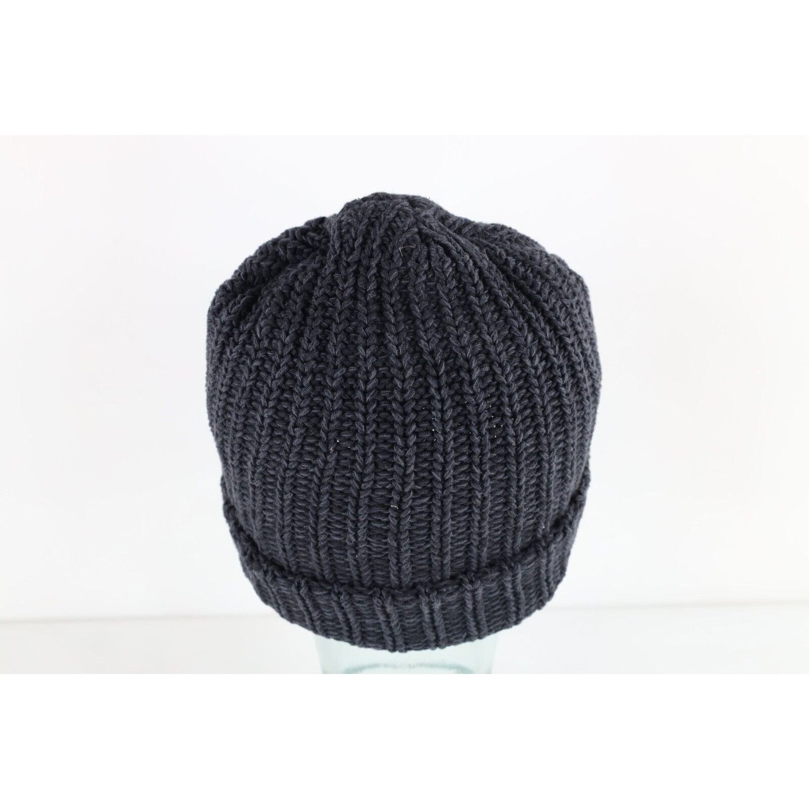 Other Love Your Melon Spell Out Leather Patch Ribbed Knit Beanie Size ONE SIZE - 4 Thumbnail