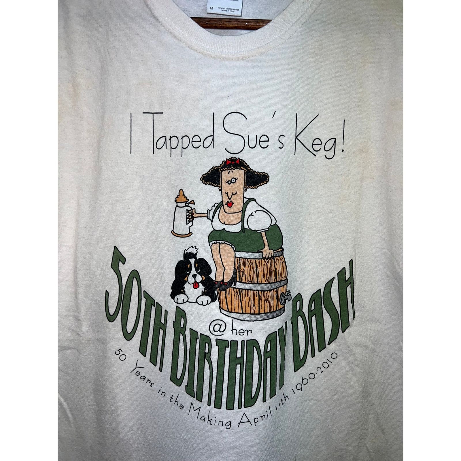 Gildan Vintage Beer Keg Shirt Birthday 50th Bash Sue's Keg Tee M Size US M / EU 48-50 / 2 - 2 Thumbnail