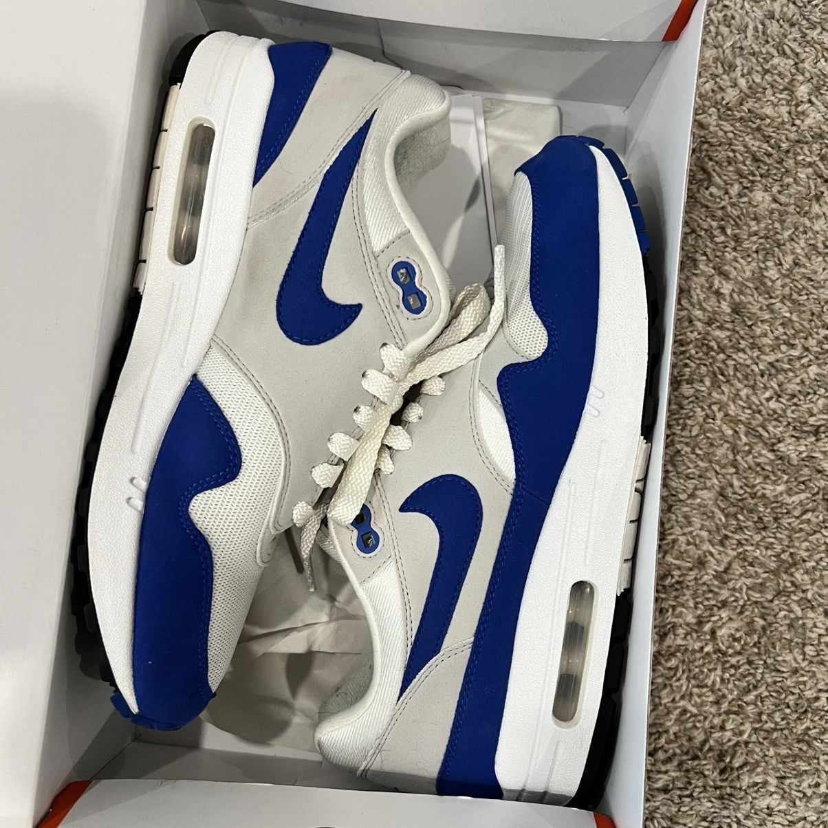 Nike Nike Air Max 1 Anniversary Royal 908375-102 Size US 8 / EU 41 - 2 Thumbnail