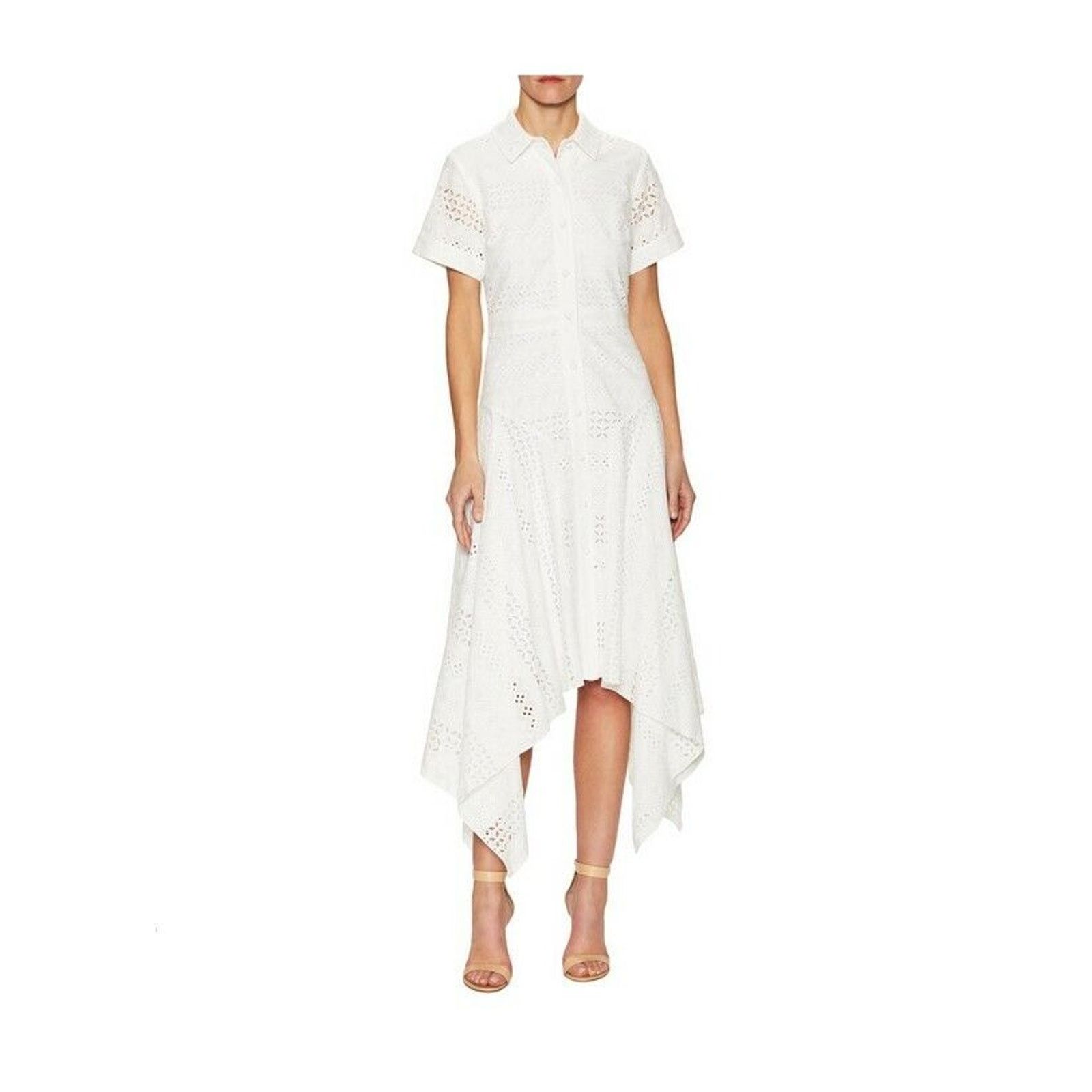 Prabal Gurung Prabal Gurung Short Sleeve Handkerchief Hem Shirt Dress Size XS / US 0-2 / IT 36-38 - 1 Thumbnail