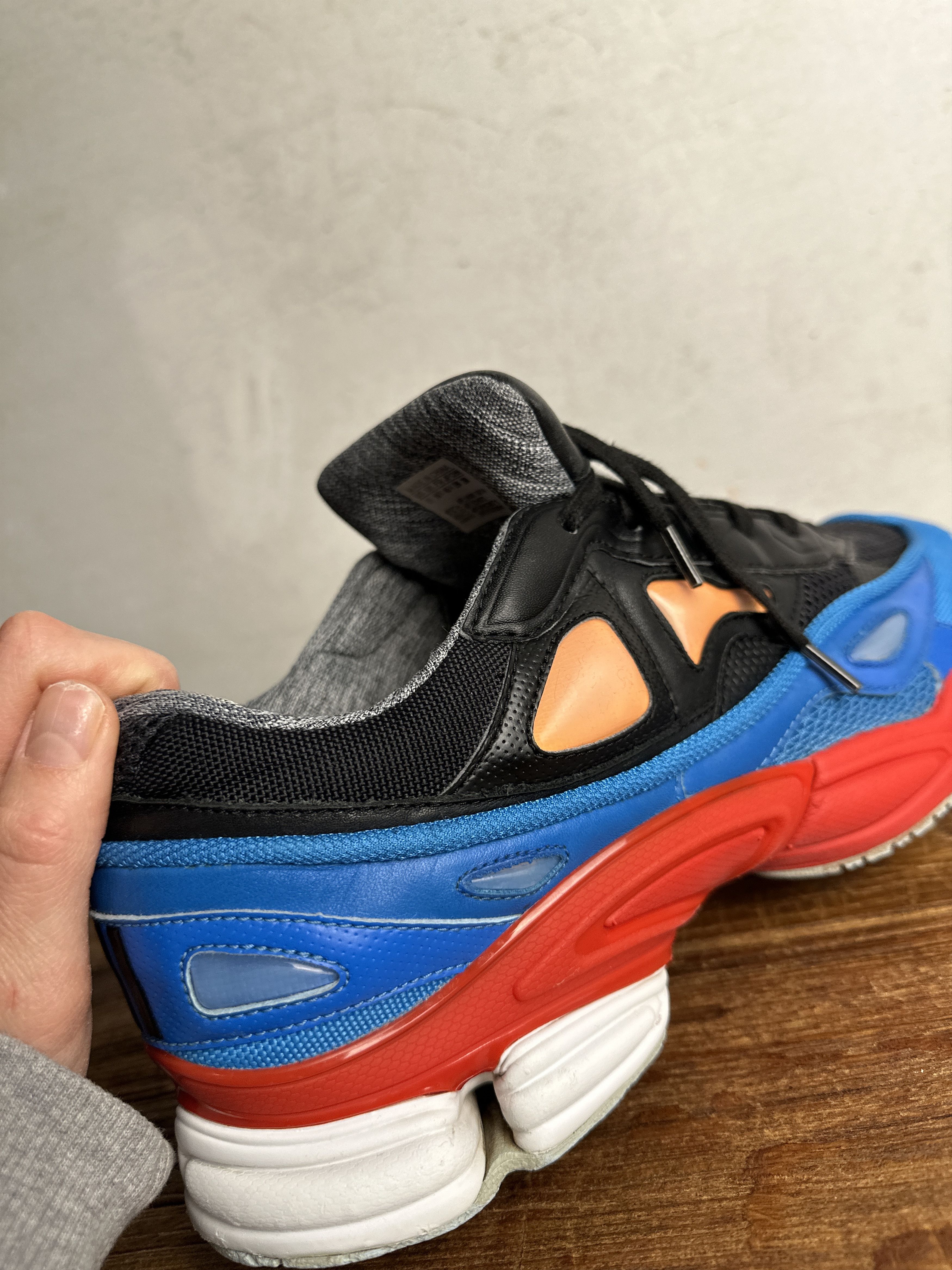 Adidas × Raf Simons Adidas x Raf Simons Ozweego 2 Black Red Orange Sneakers Size US 11 / EU 44 - 15 Thumbnail