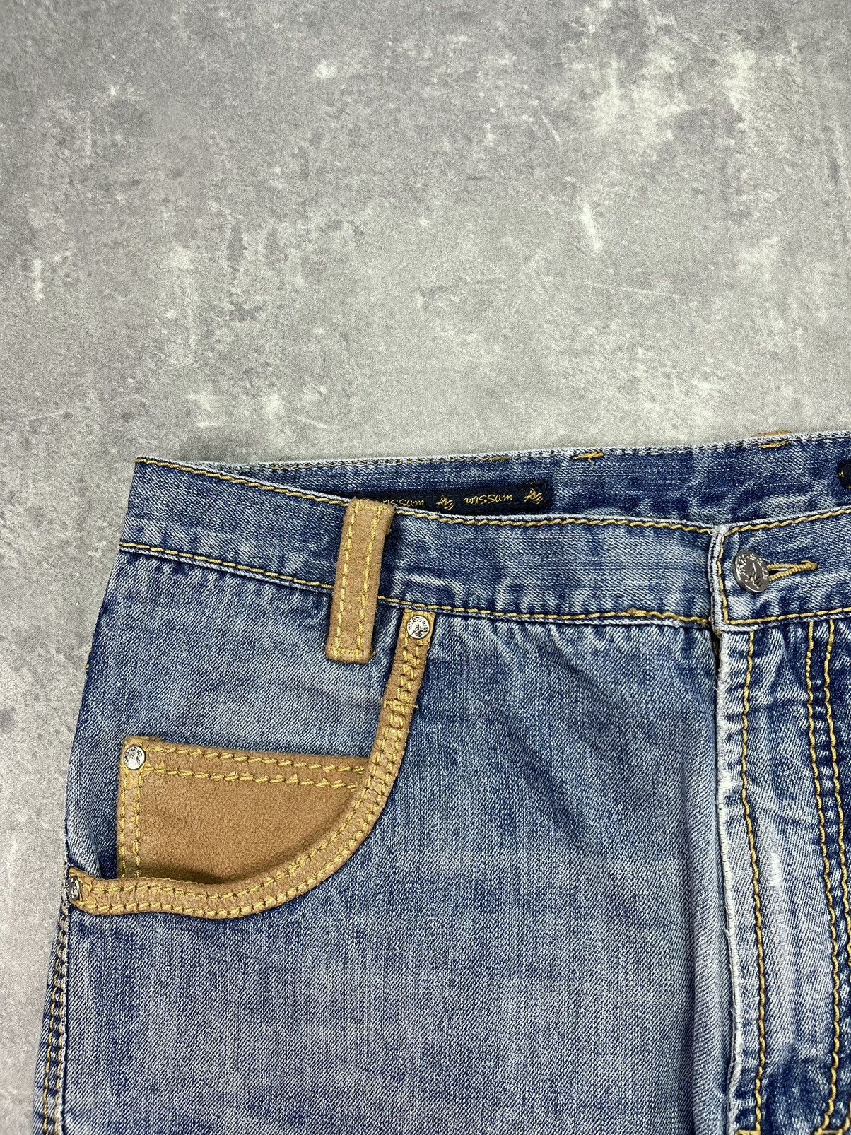 Al Wissam Al Wissam Y2K Embroidered Logo Baggy Denim Shorts Jorts 36 Size US 36 / EU 52 - 6 Thumbnail