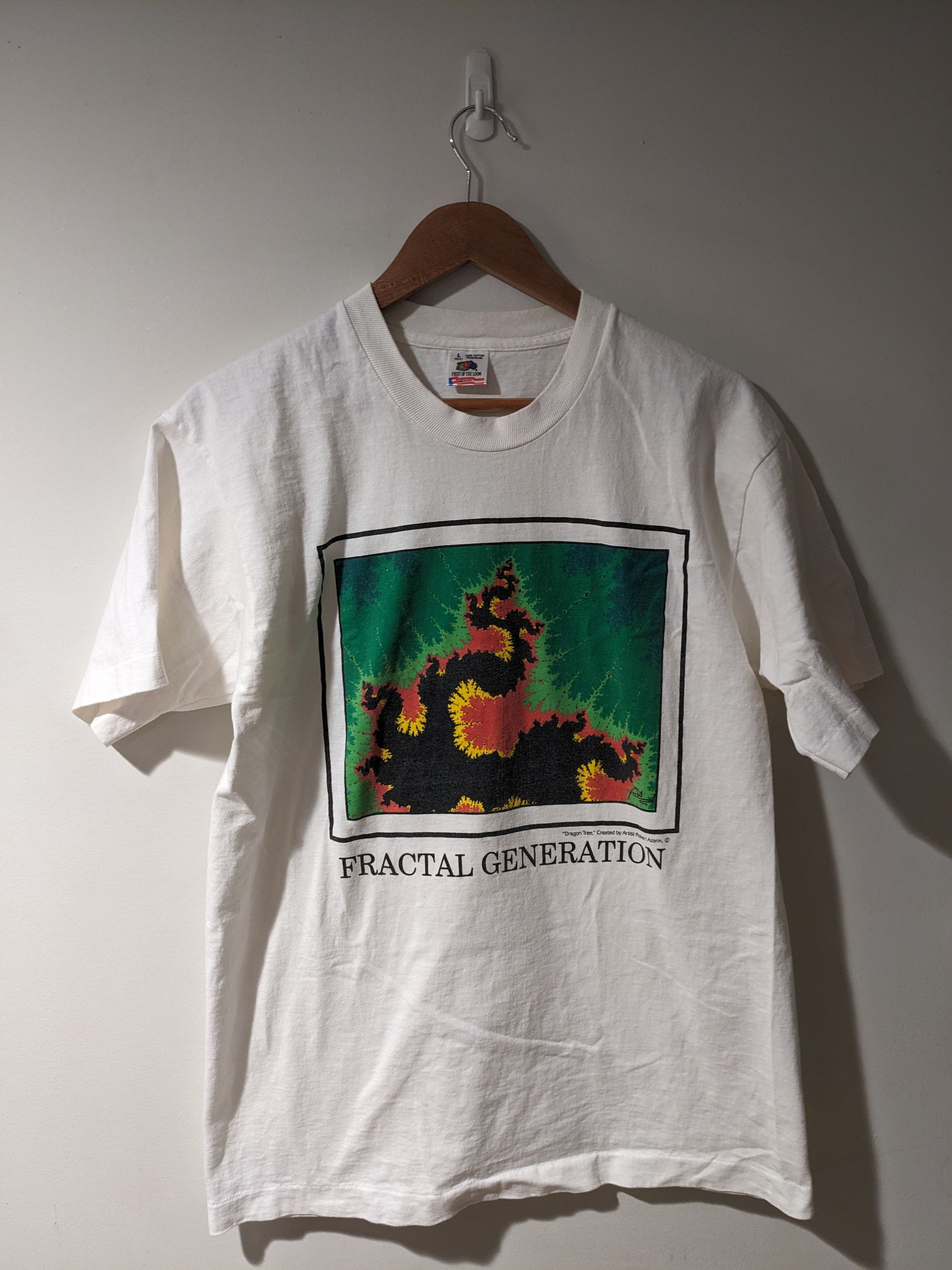 Vintage Vintage 90s Fractal Generation Software Robert Azank T-Shirt Size US L / EU 52-54 / 3 - 1 Thumbnail
