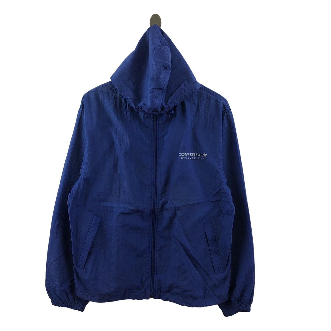 Converse CONVERSE BOSTON USA All Star Blue Hoodie Jacket Windbreaker Size L / US 10 / IT 46 - 1 Thumbnail
