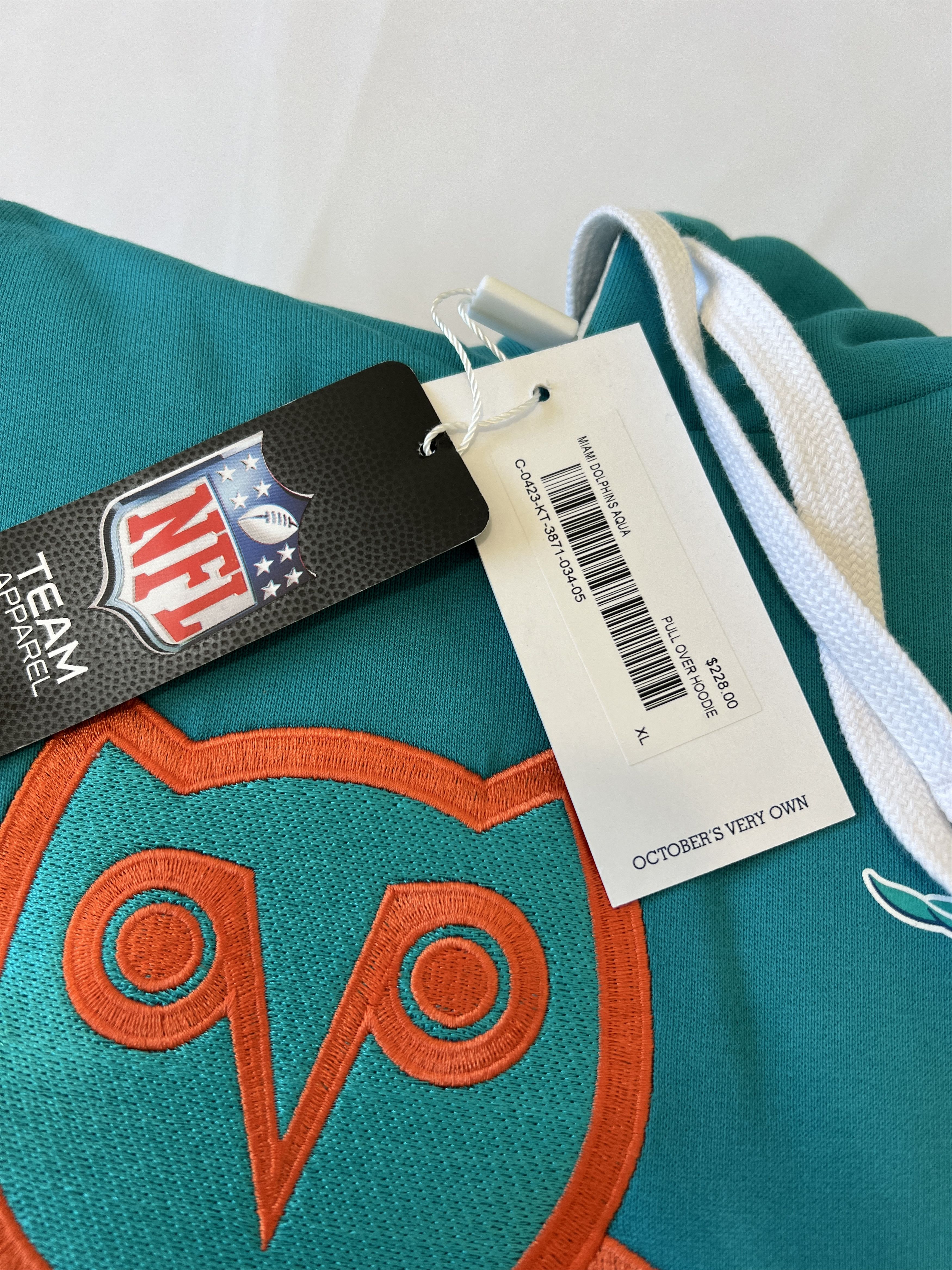Drake OVO x NFL Miami Dolphins OG Owl Hoodie Size US XL / EU 56 / 4 - 9 Thumbnail
