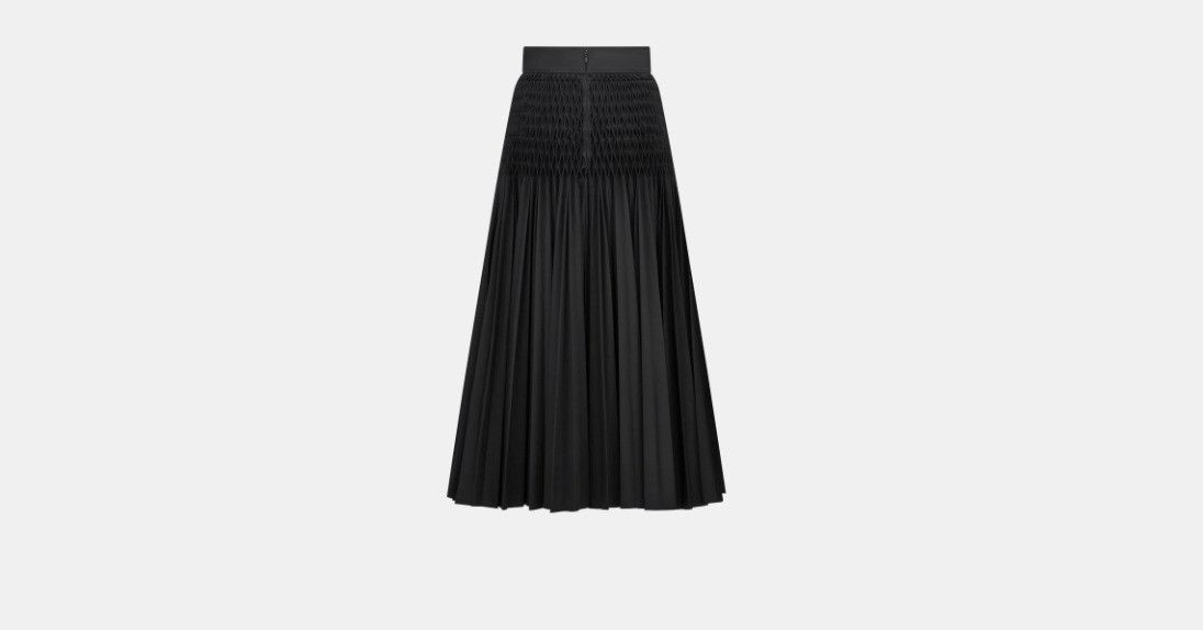 Dior o1w1db10225 Mid-Length Pleated Skirt in Black Size 28" / US 6 / IT 42 - 2 Thumbnail
