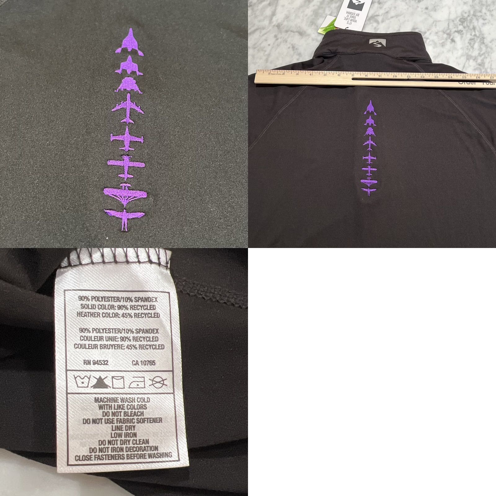 Doublet Virgin Galatic Long Sleeve Shirt Mens L Quarter Zip Double Sided Black NWT Size US L / EU 52-54 / 3 - 9 Thumbnail