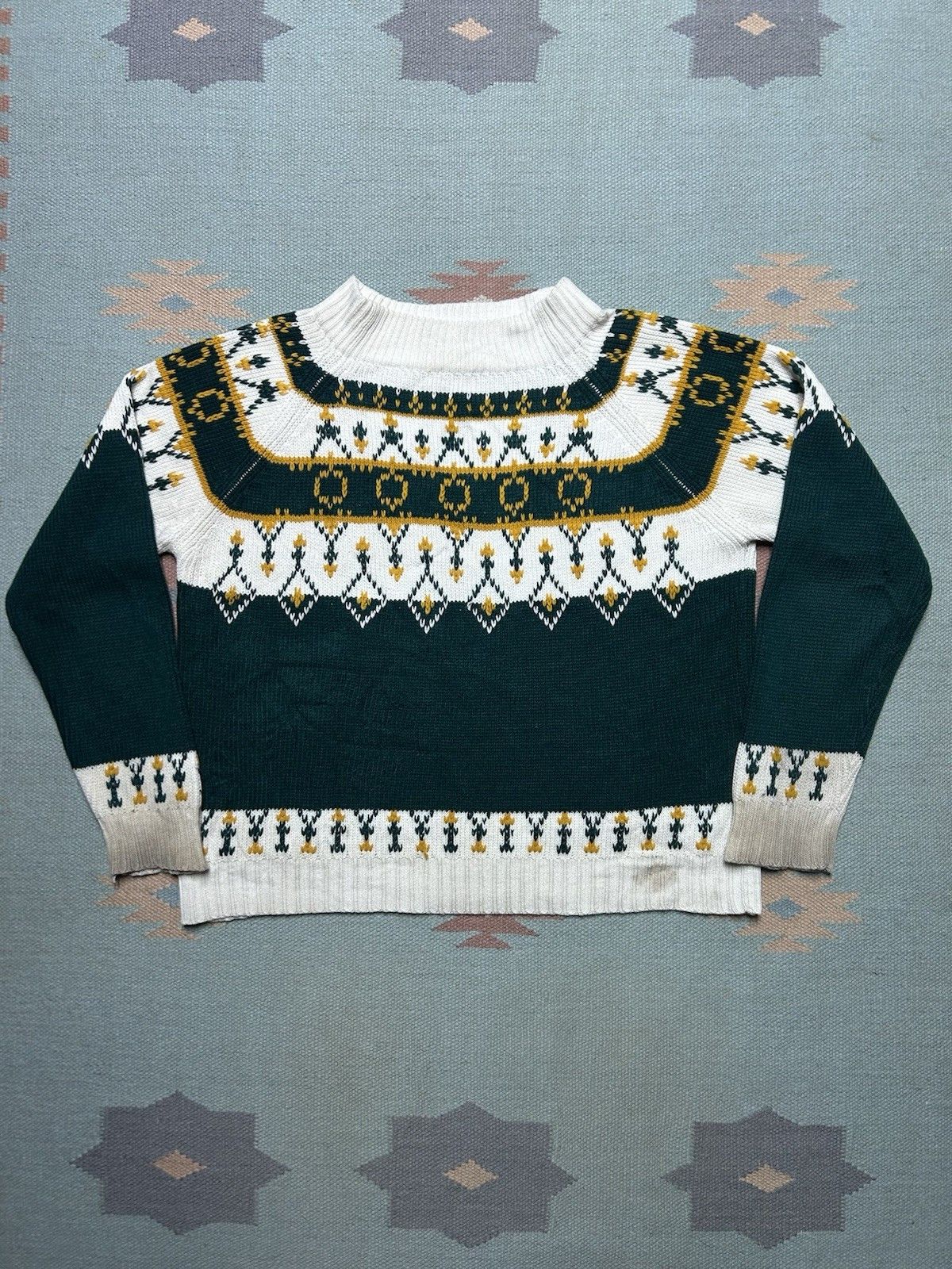 Vintage 70s acrylic knit sweater JCPenney Nordic Icelandic soft M Size US M / EU 48-50 / 2 - 1 Thumbnail