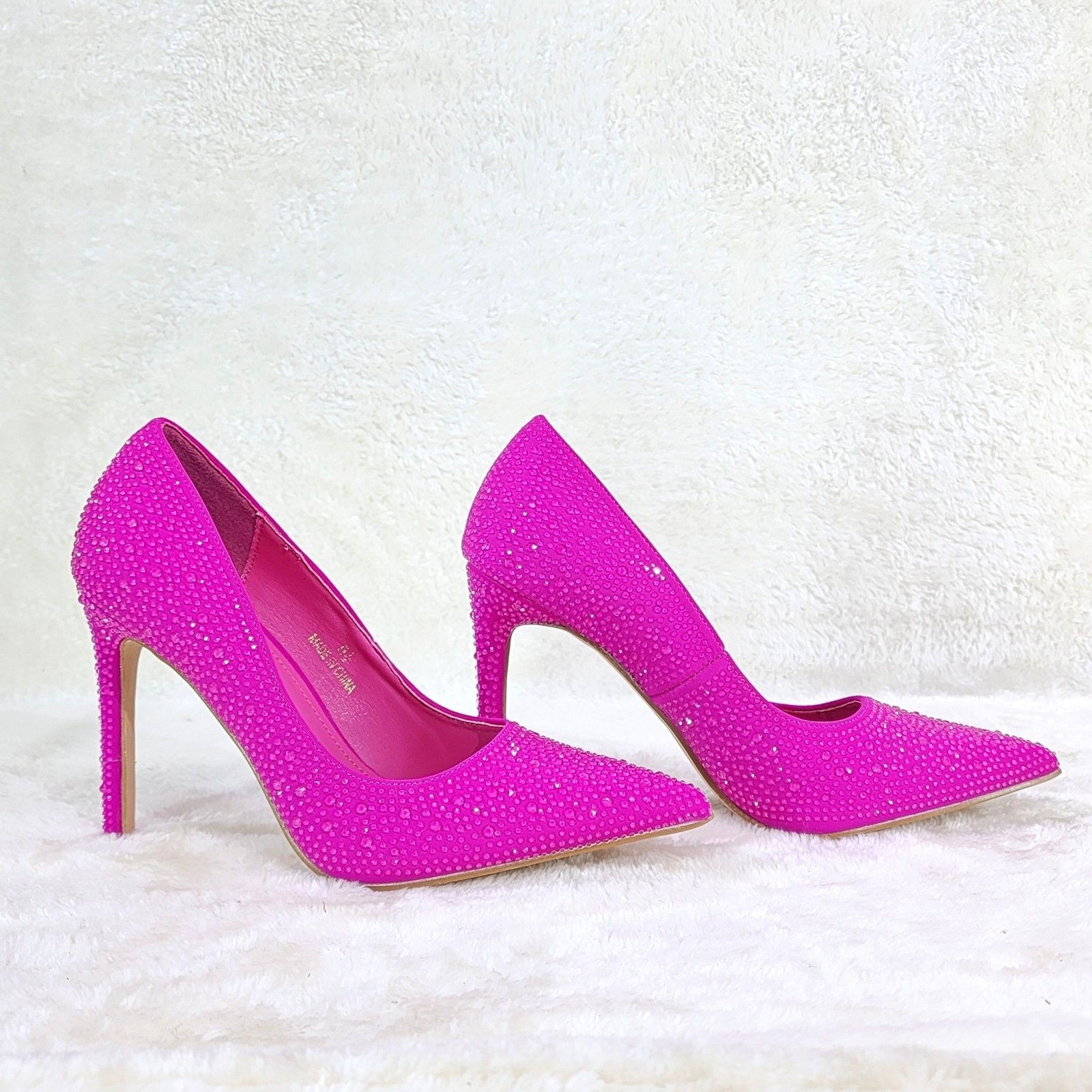 Other Shock Bright Fuchsia Hot Pink High Heel Stiletto Pumps Rhine Size US 8 / IT 38 - 5 Thumbnail