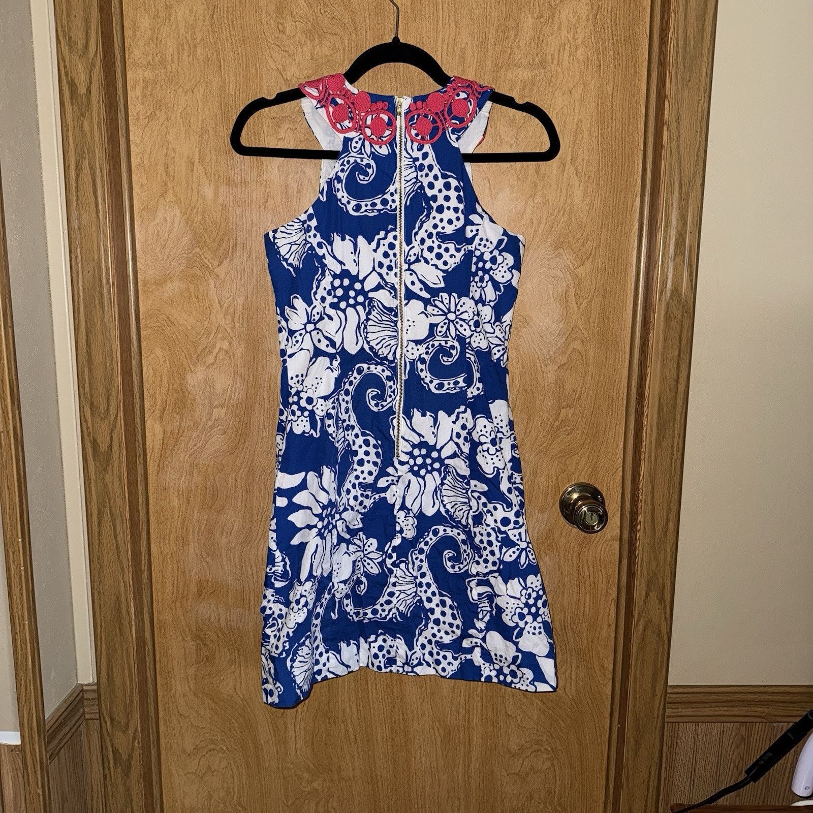 Lilly Pulitzer Lilly Pulitzer Augusta Shift Dress Deep Sea Blue Quahog Sz 2 Size XS / US 0-2 / IT 36-38 - 5 Thumbnail