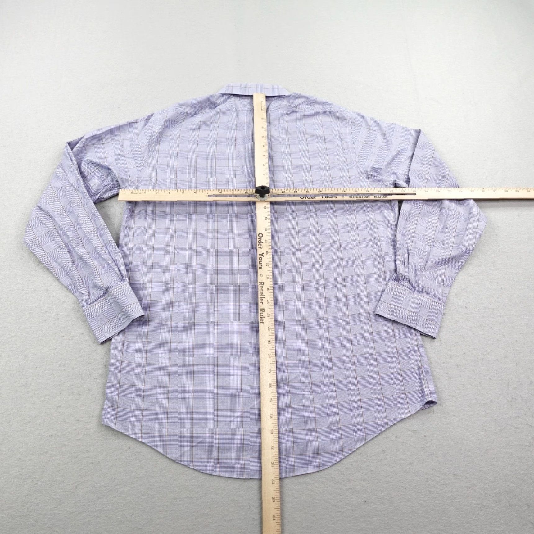Brooks Brothers VINTAGE? No, it's not vintage. Brooks Brothers Shirt Mens 16.5 35 Blue Glen Plaid Milano Non-Iron Button Up L Blue Plaid 100% Cotton Regular Fit Mens Size US L / EU 52-54 / 3 - 6 Thumbnail