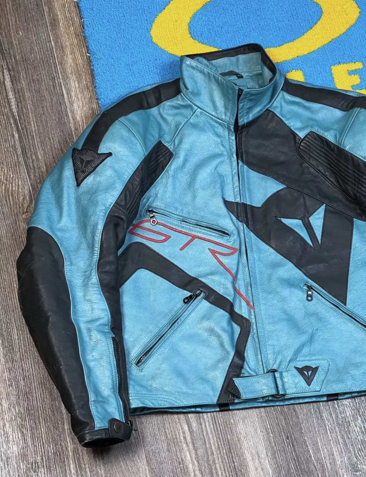 Dainese Dainese GTR Superbike Blue Leather Moto Jacket Size US L / EU 52-54 / 3 - 5 Thumbnail