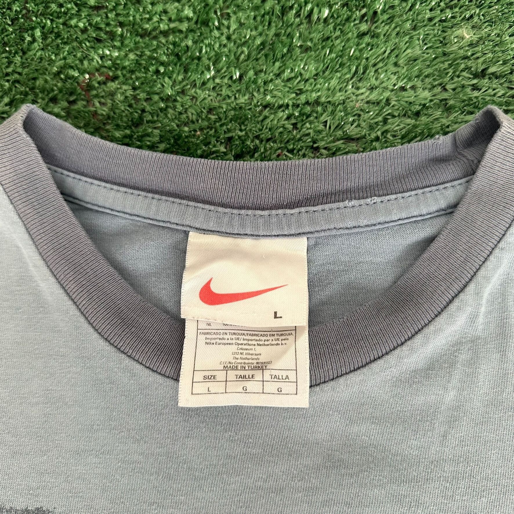Nike Vintage 90s Nike 1971 Box Logo Ringer T-Shirt Distressed Fad Size US L / EU 52-54 / 3 - 4 Thumbnail
