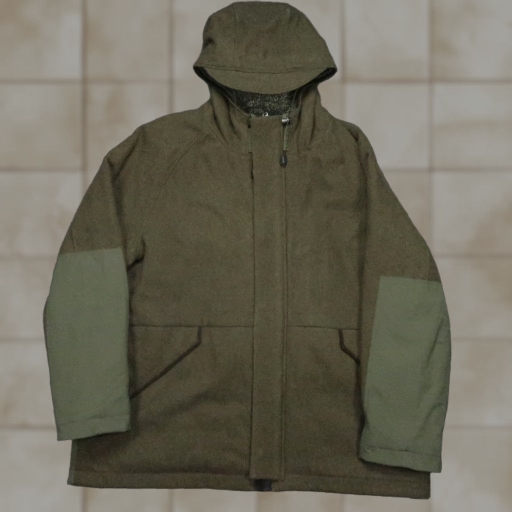 Wallace & Barnes Wallace & Barnes Jacket Mens XXL Green Full Zip Hooded Heavyweight Wool J Crew Size US XXL / EU 58 / 5 - 1 Thumbnail