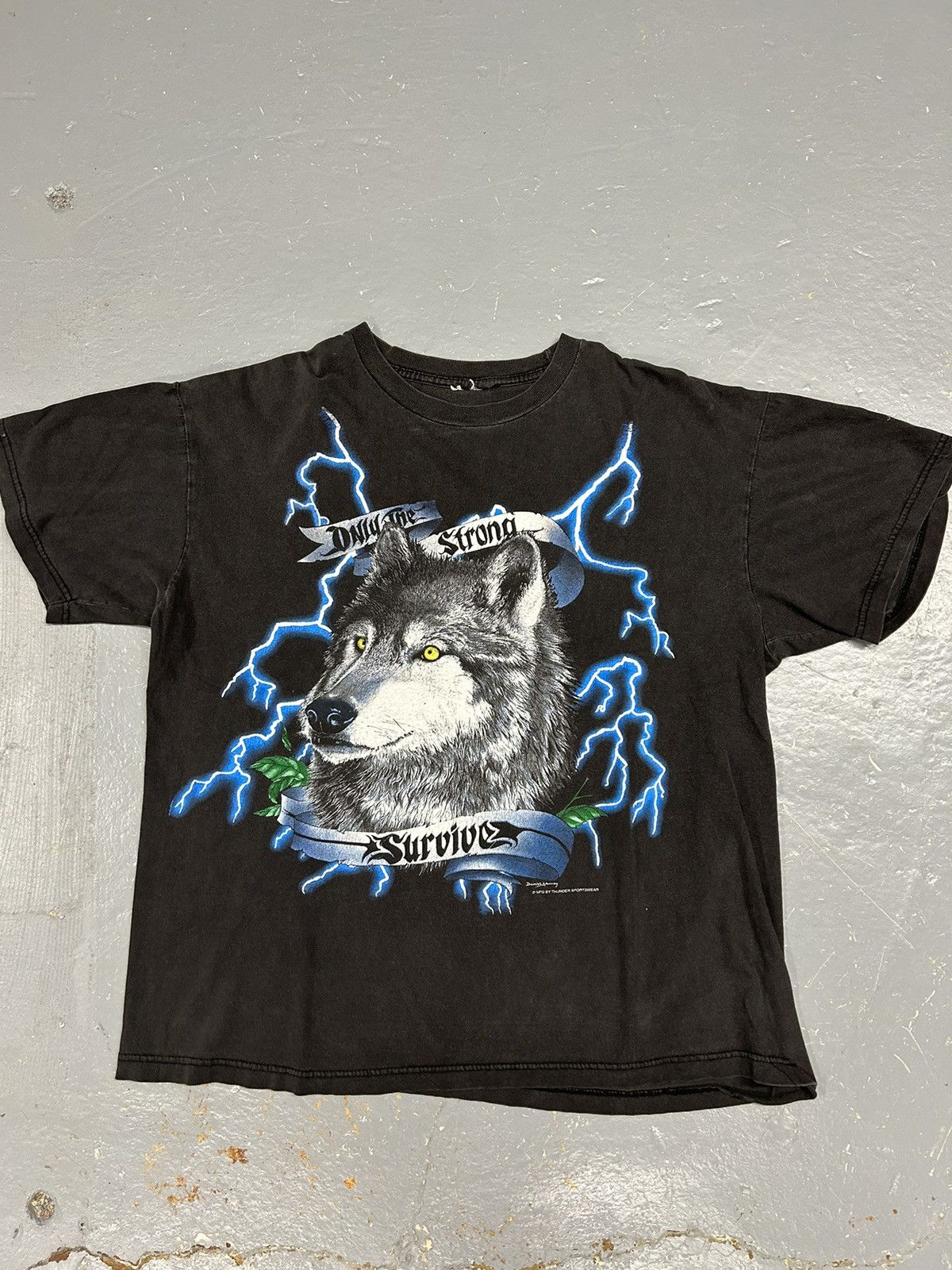 VTG American Thunder Shirt, Men's Large All Over Print