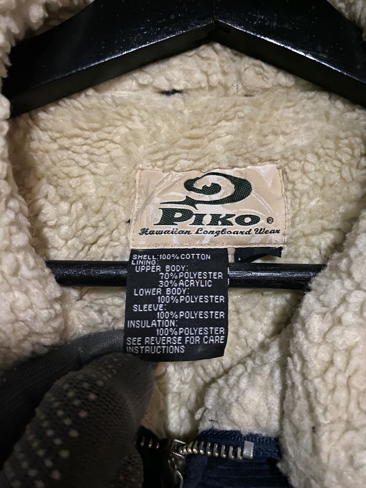 Vintage Vintage Piko Hawaiian Longboard Navy Corduroy Sherpa Jacket Size US M / EU 48-50 / 2 - 7 Thumbnail