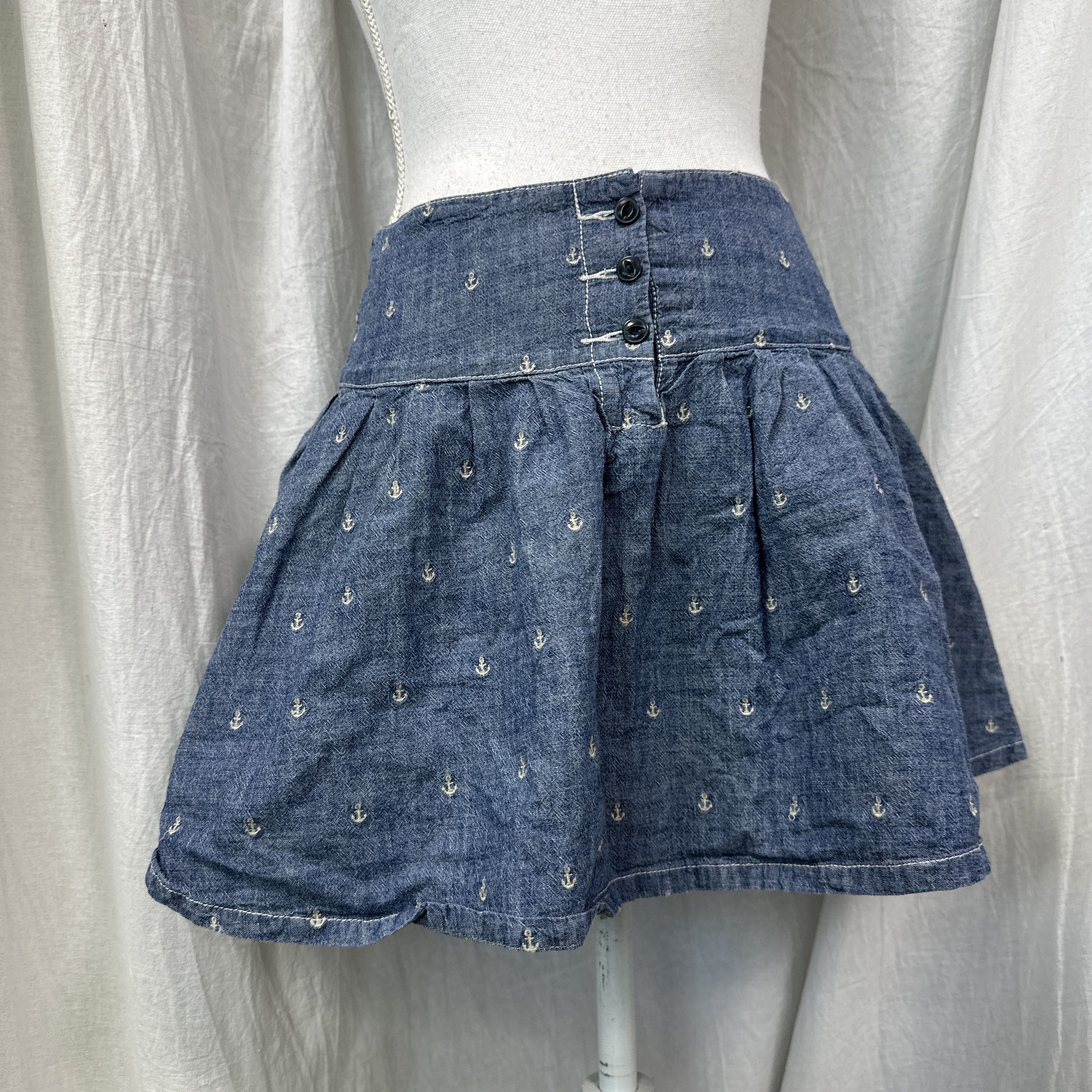 Ralph Lauren Vintage Old Money Denim Supply Ralph Lauren Mini Skirt 00s Size 24" / US 00 / IT 34 - 2 Thumbnail