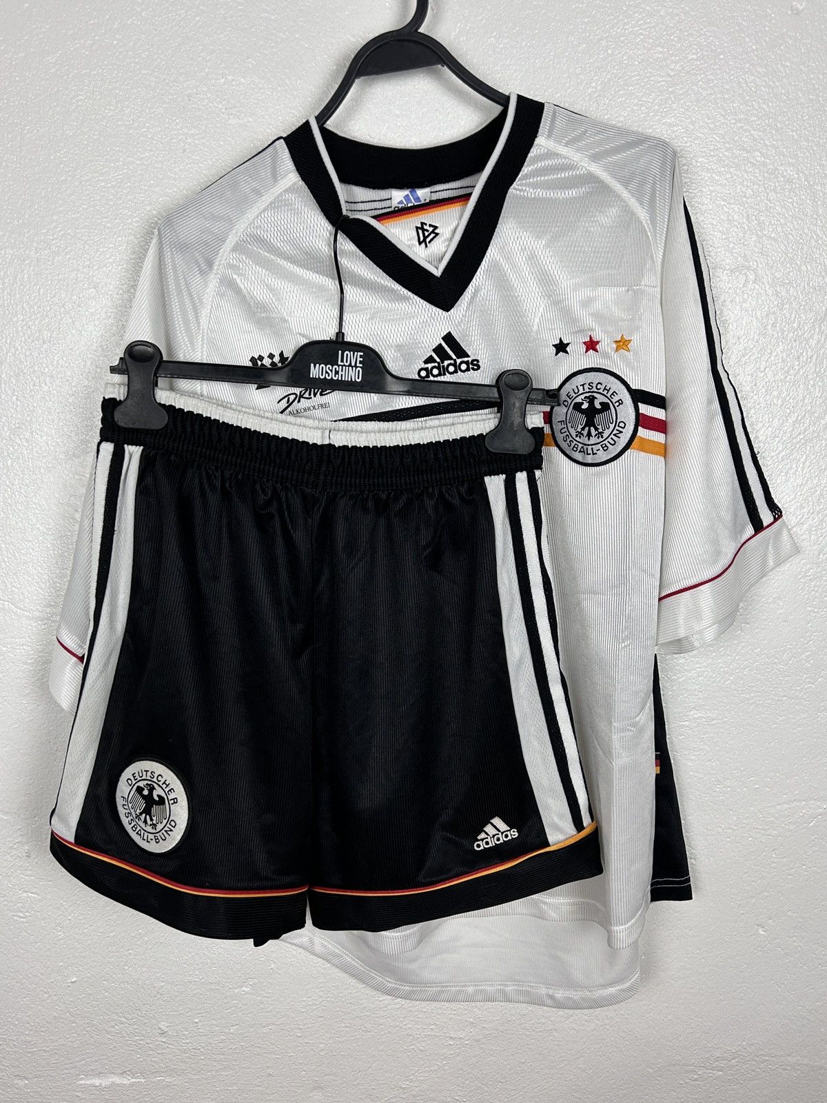 Adidas 90s Vintage Adidas Germany DFB 1998 Home Kit Jersey Size US M / EU 48-50 / 2 - 1 Thumbnail