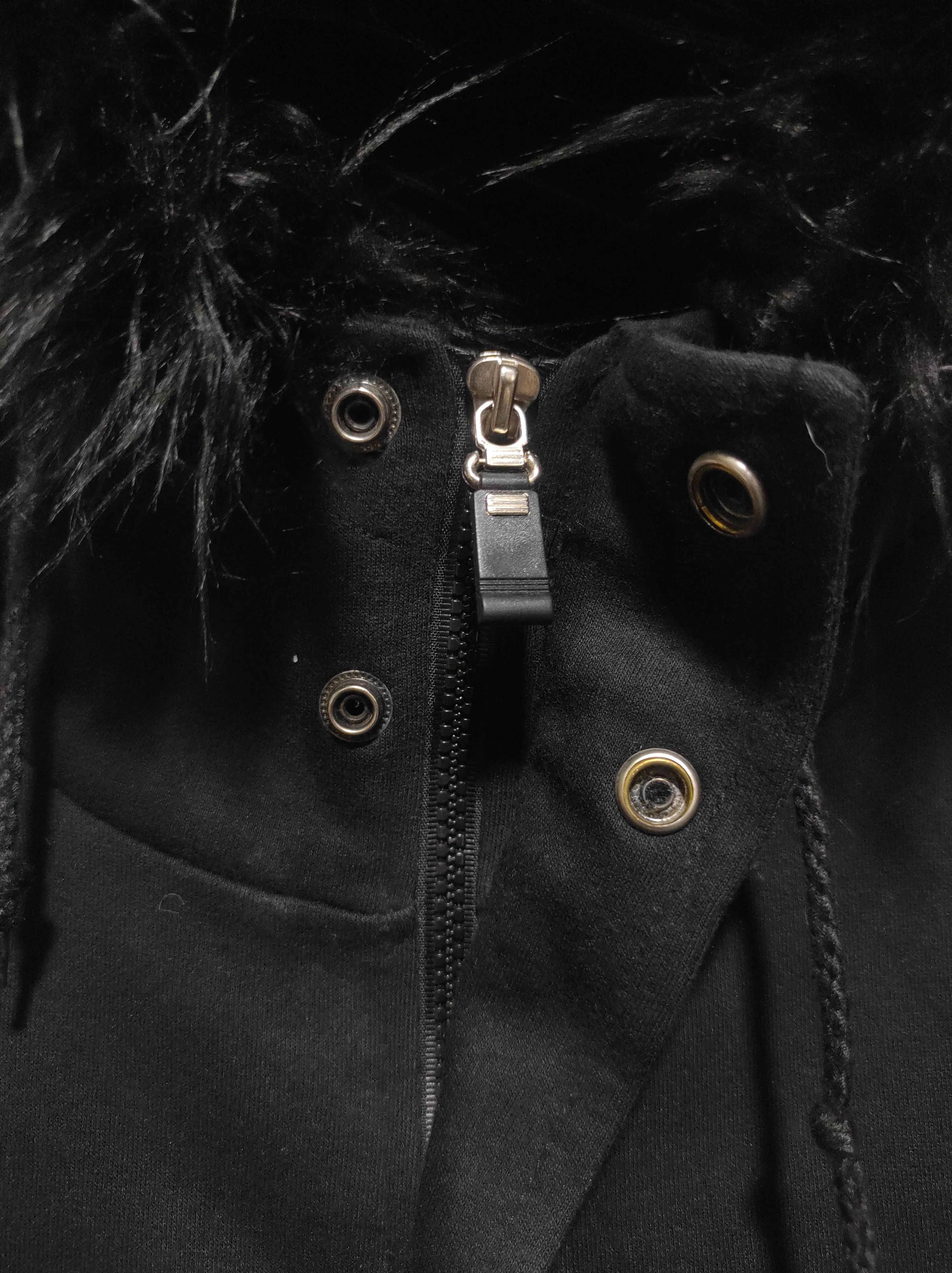 Hysteric Glamour Black Pocket Zip Fur Hoodie Parka LGB style Size US M / EU 48-50 / 2 - 10 Thumbnail