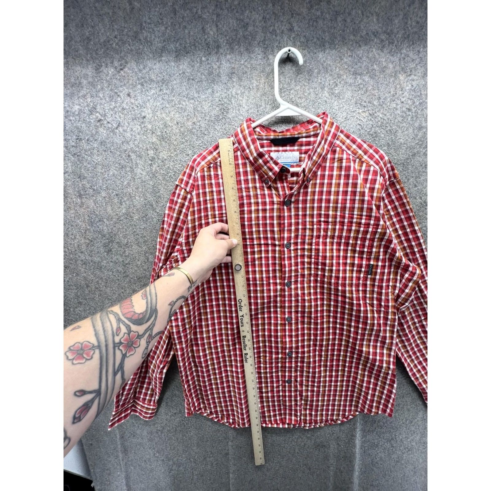 Vintage Columbia Shirt Mens Large Red Check Long Sleeve Button Front Casual Woven Size US L / EU 52-54 / 3 - 3 Thumbnail