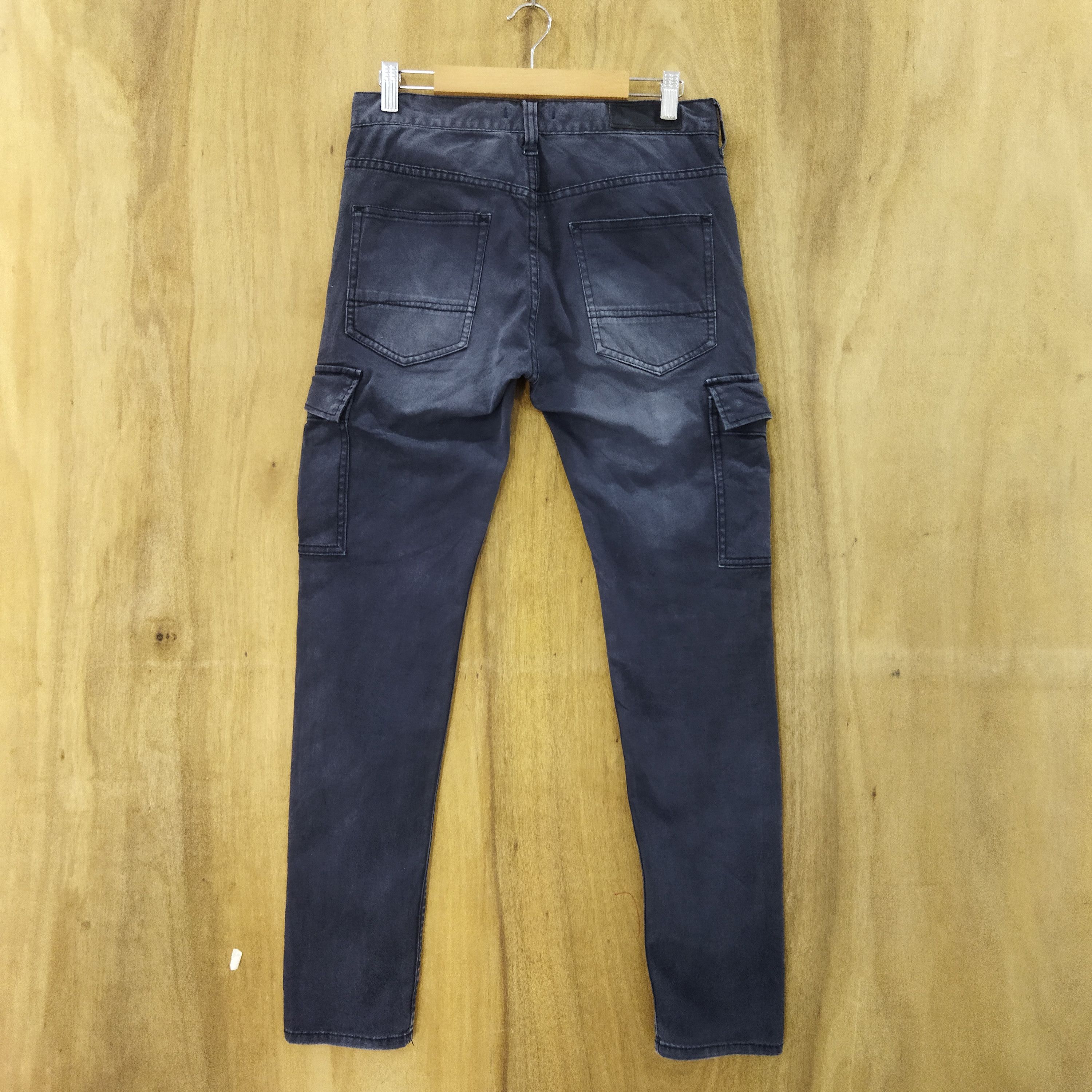 Japanese Brand BAYFLOW BLACK SKINNY CARGO PANTS Size US 28 / EU 44 - 7 Thumbnail