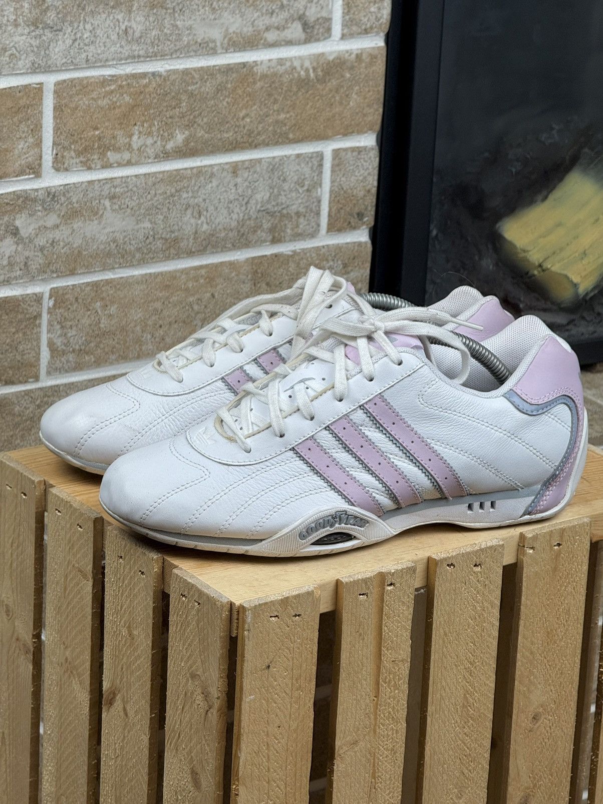 Adidas Adidas Goodyear Vintage Leather Y2K White /Pink Shoes Size US 8 / IT 38 - 3 Thumbnail