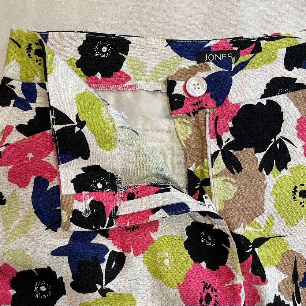 Jones New York NWT New $90 Jones New York Floral Linen-blend Pant Size 10 Size 32" / US 10 / IT 46 - 9 Thumbnail