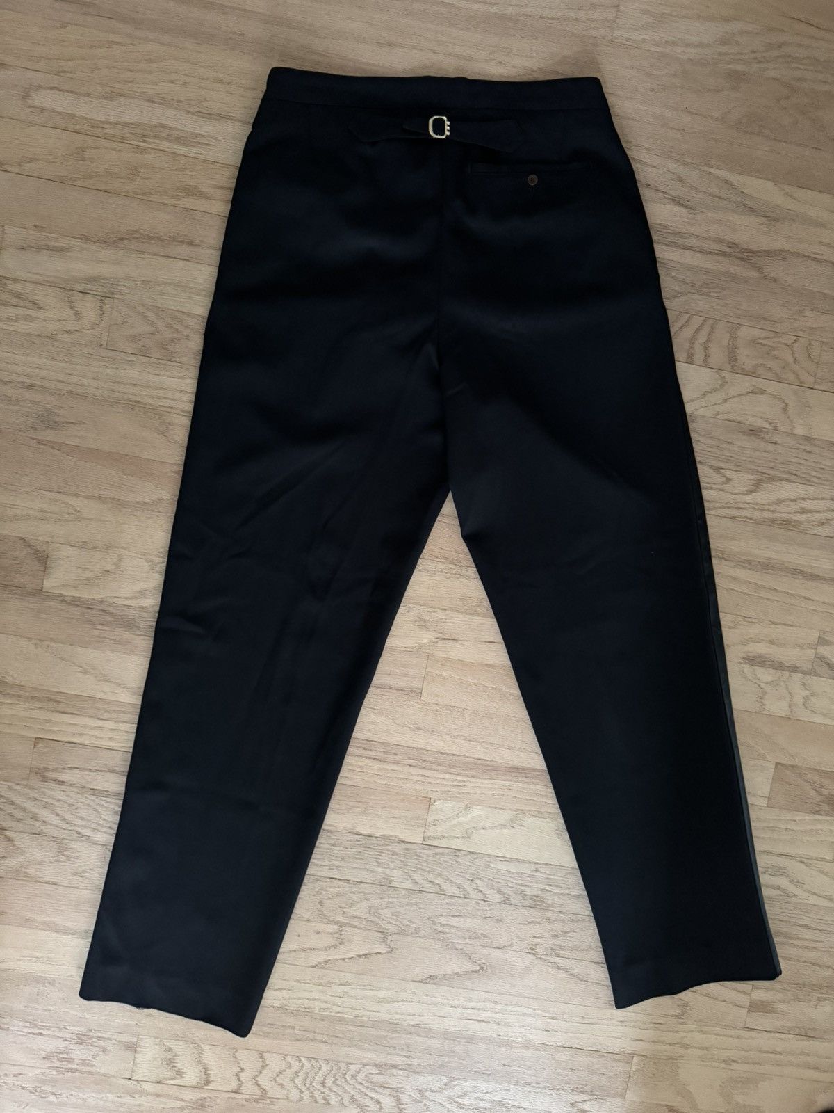 Wales Bonner Wales Bonner Black Silk Side Stripe Trousers Size 48R - 4 Thumbnail