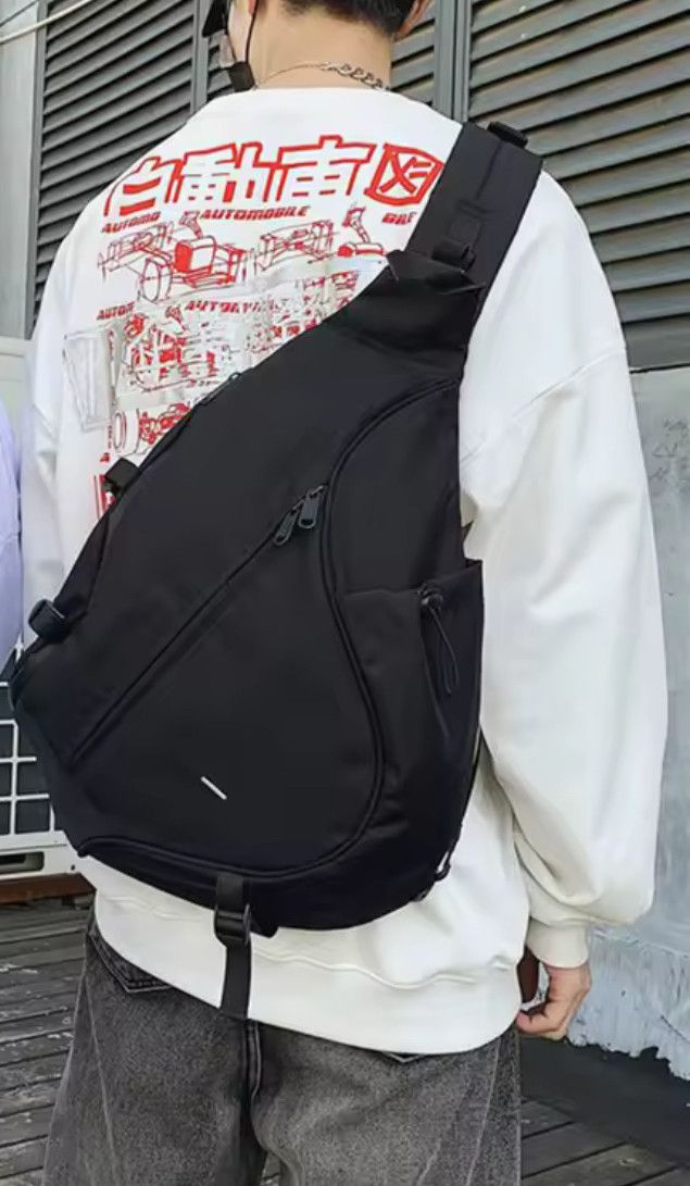 Japanese Brand Travel Unisex Crossbody Bag Nylon Chest Pack Shoulder Bag Size ONE SIZE - 1 Thumbnail