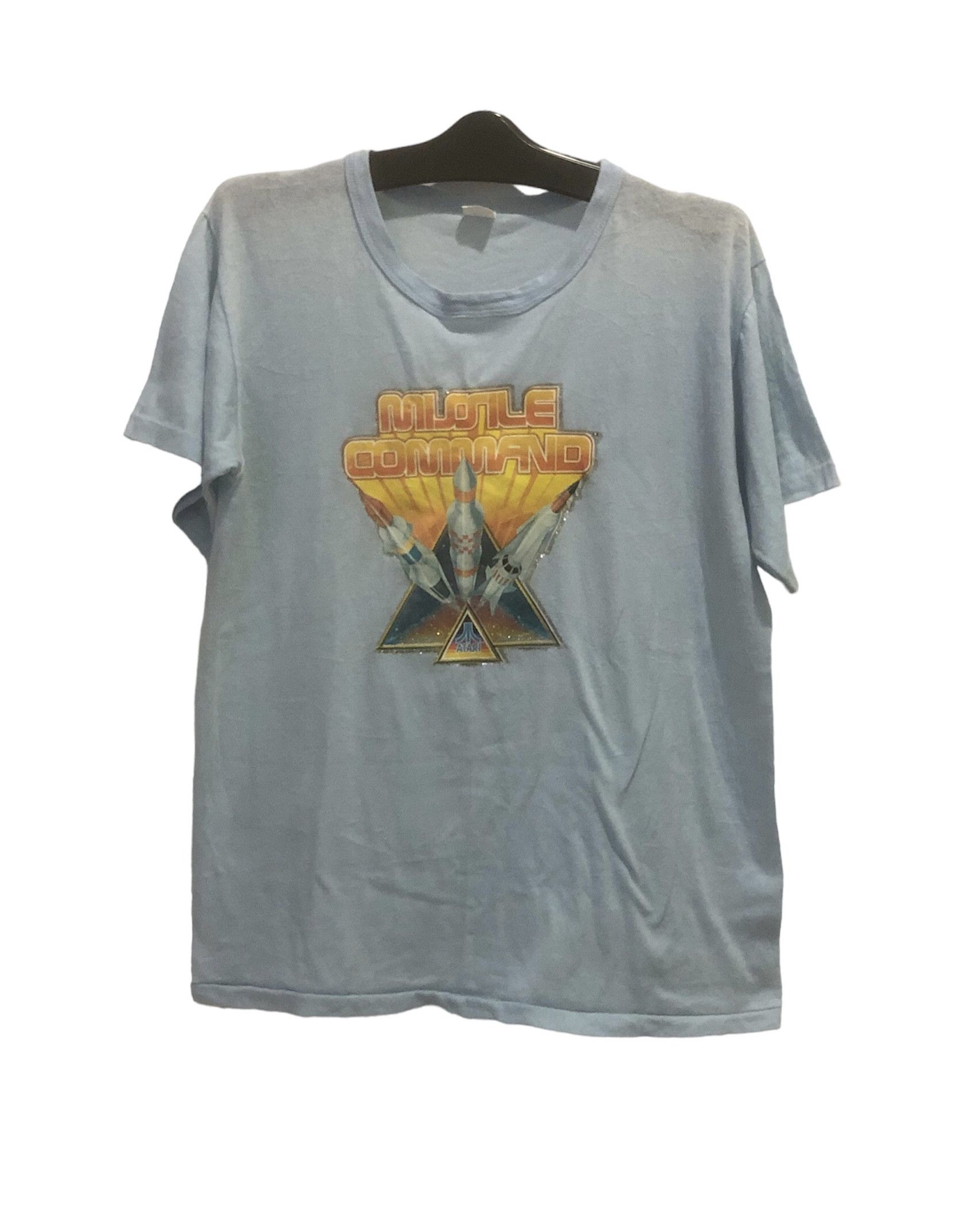 Vintage Rare 80s Game Missile Command Iron-On Tshirt