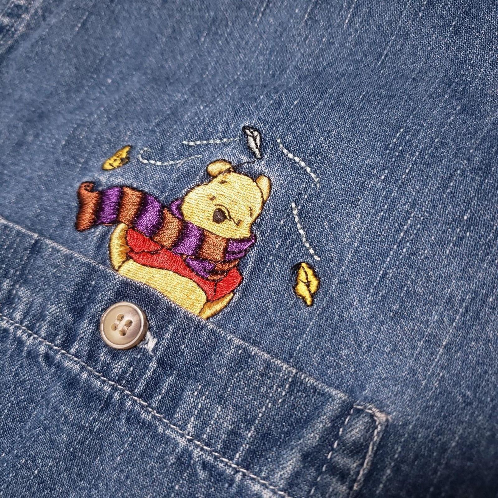 Disney Vintage Disney Winnie the Pooh Denim Button down Mens Large Size US L / EU 52-54 / 3 - 4 Thumbnail