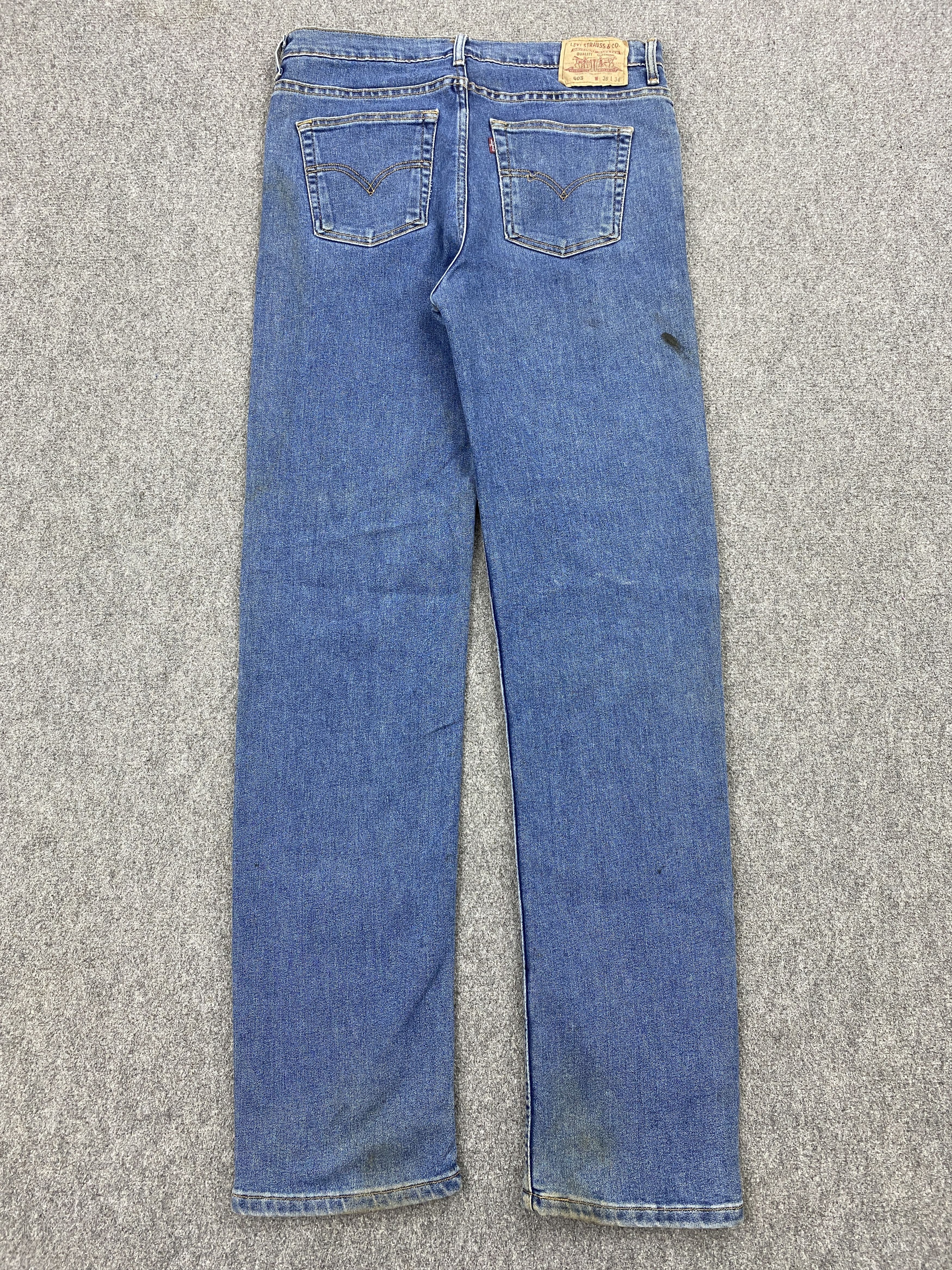 Levi's × Vintage Vintage 90s Levis 603 Blue Denim Jeans Size US 34 / EU 50 - 3 Thumbnail