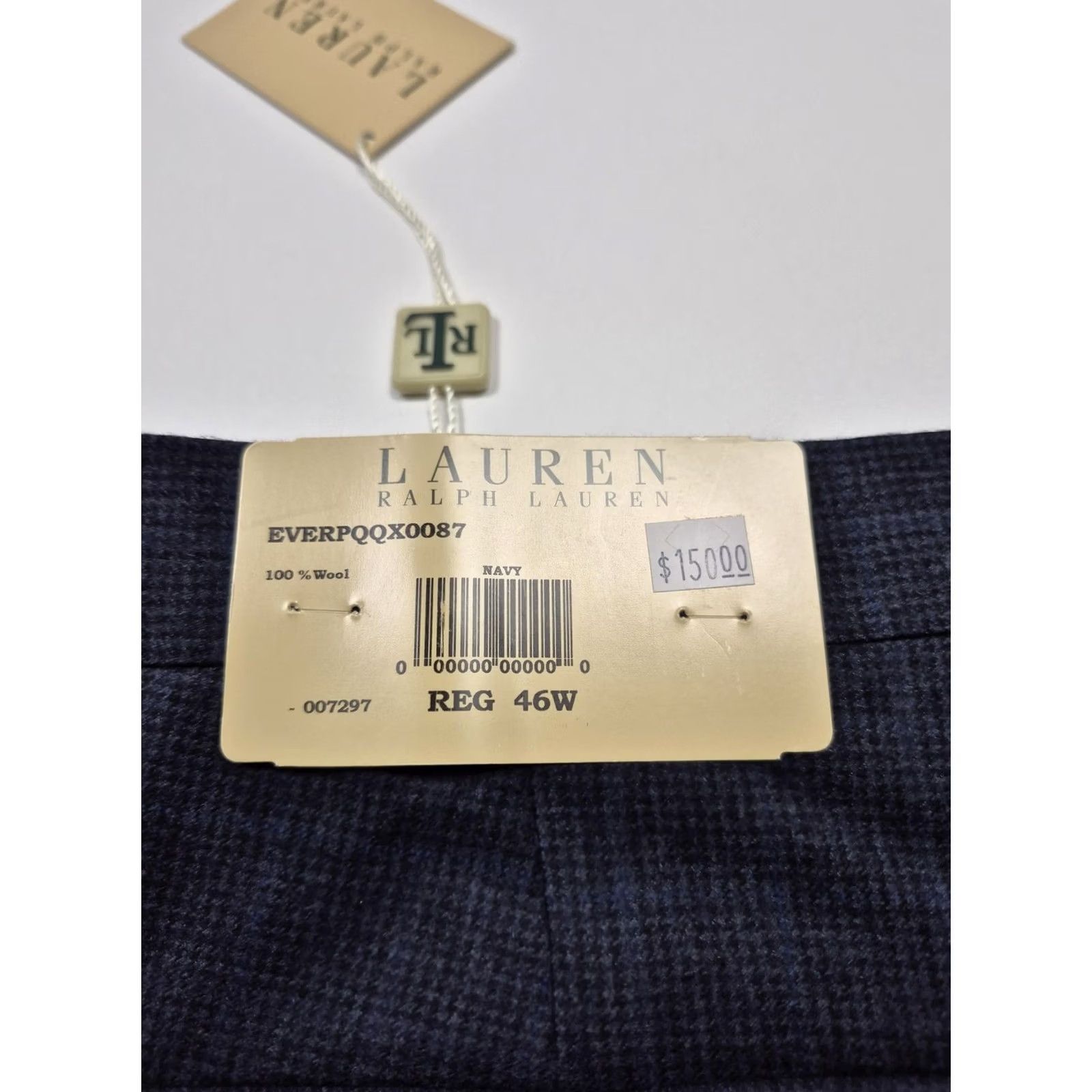 Ralph Lauren Ralph Lauren Dress Pants Men's 46 x 36 Wool Plaid Flat Front Navy Blue Pockets Straight Wool Dress Pants Mens Regular Size 46W 36L Size US 30 / EU 46 - 4 Thumbnail