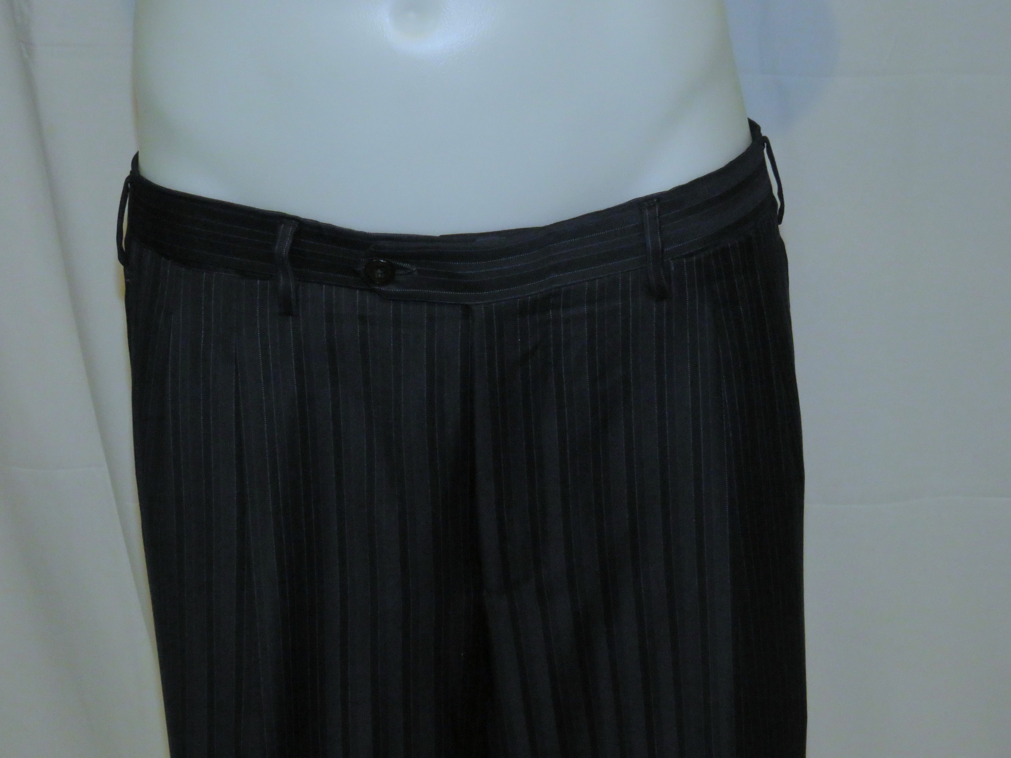 Other Marcello Vero Navy Striped Silk Blend Two Button Suit 43R Size 40R - 14 Thumbnail