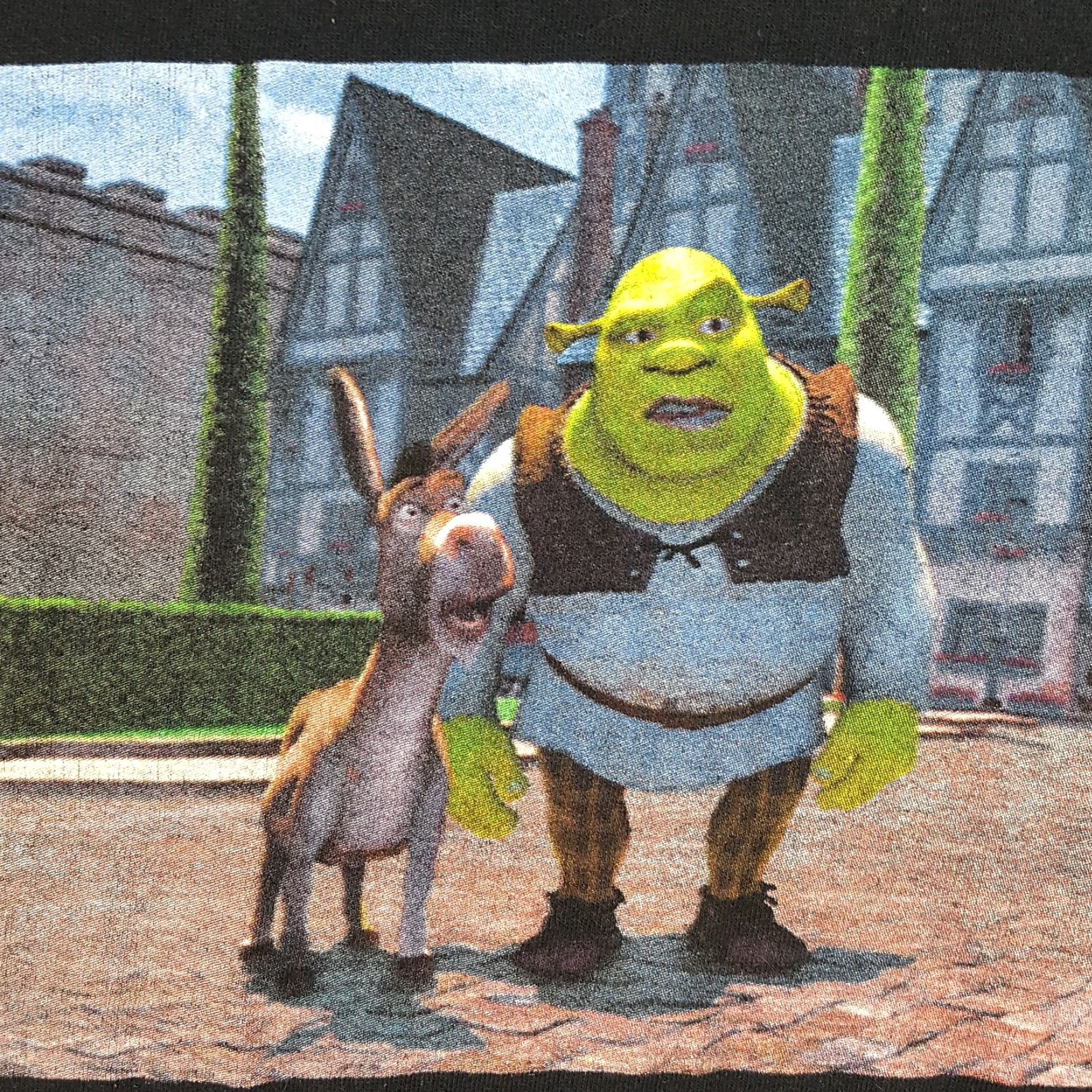 Vintage VINTAGE Shrek Shirt Adult L Black Retro Donkey Funny T-Shirt 2000s 90s Cartoon Movie Mens Size US L / EU 52-54 / 3 - 3 Thumbnail