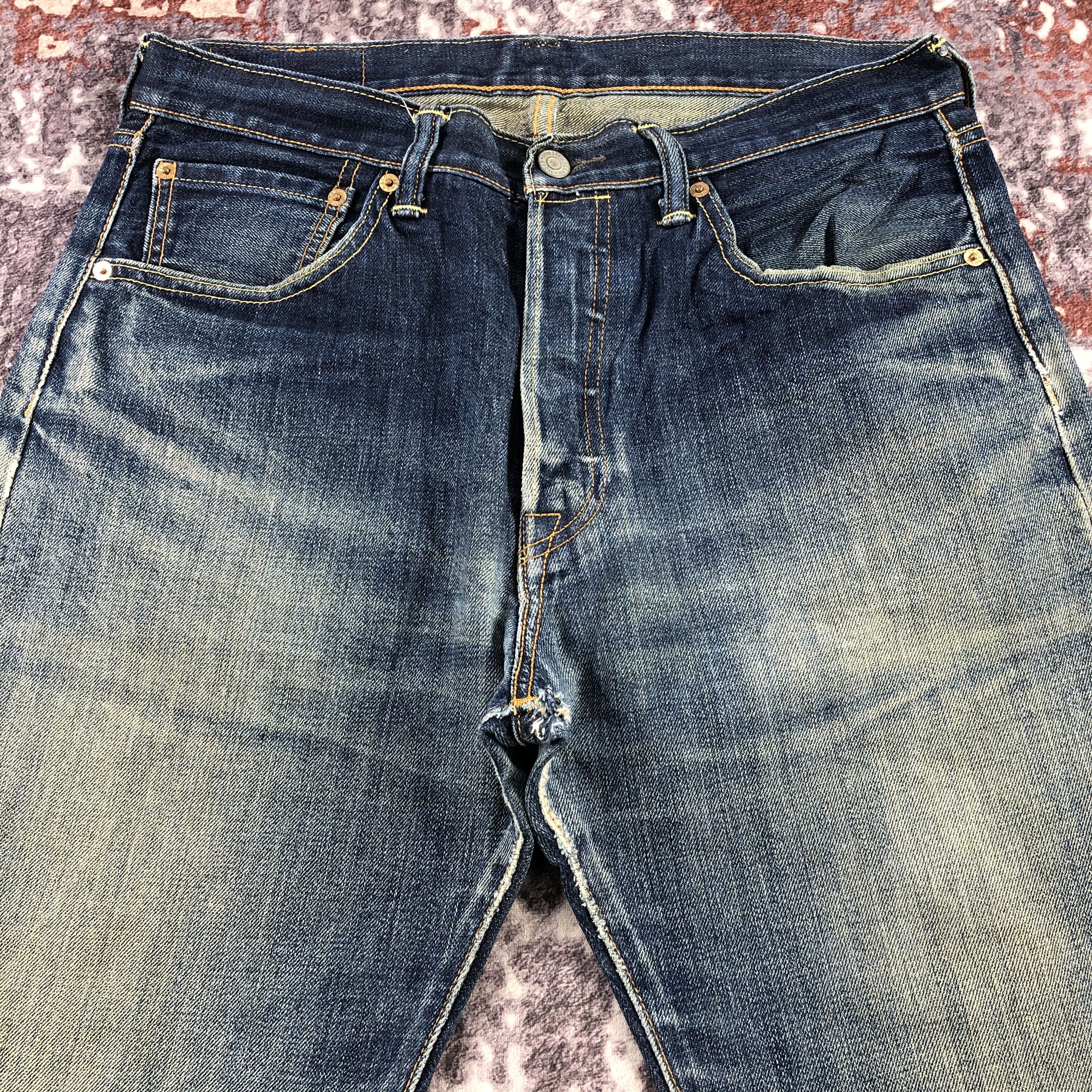 Levi's Vintage Blue Wash Levis 501 Jeans-JM2824 Size US 32 / EU 48 - 3 Thumbnail