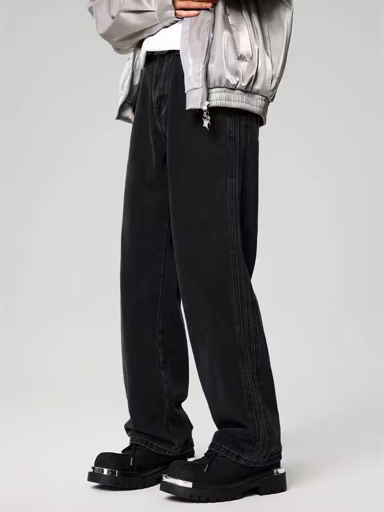 Japanese Brand × Jean Vintage Street Loose Casual Black Jeans Size US 32 / EU 48 - 6 Thumbnail