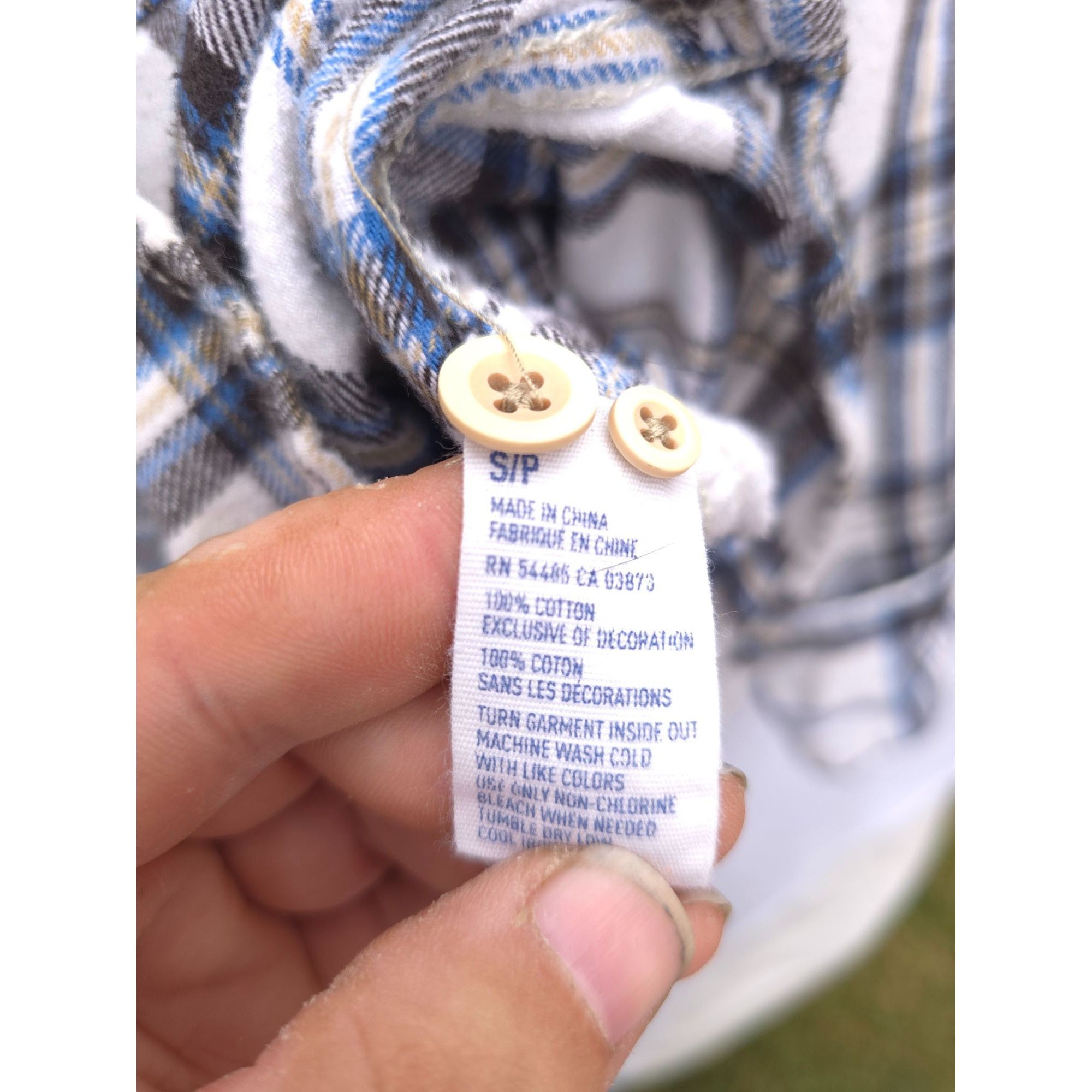 American Eagle Outfitters American Eagle Outfitters Plaid Button-Up Shirt S/P Blue Whi Size S / US 4 / IT 40 - 4 Thumbnail