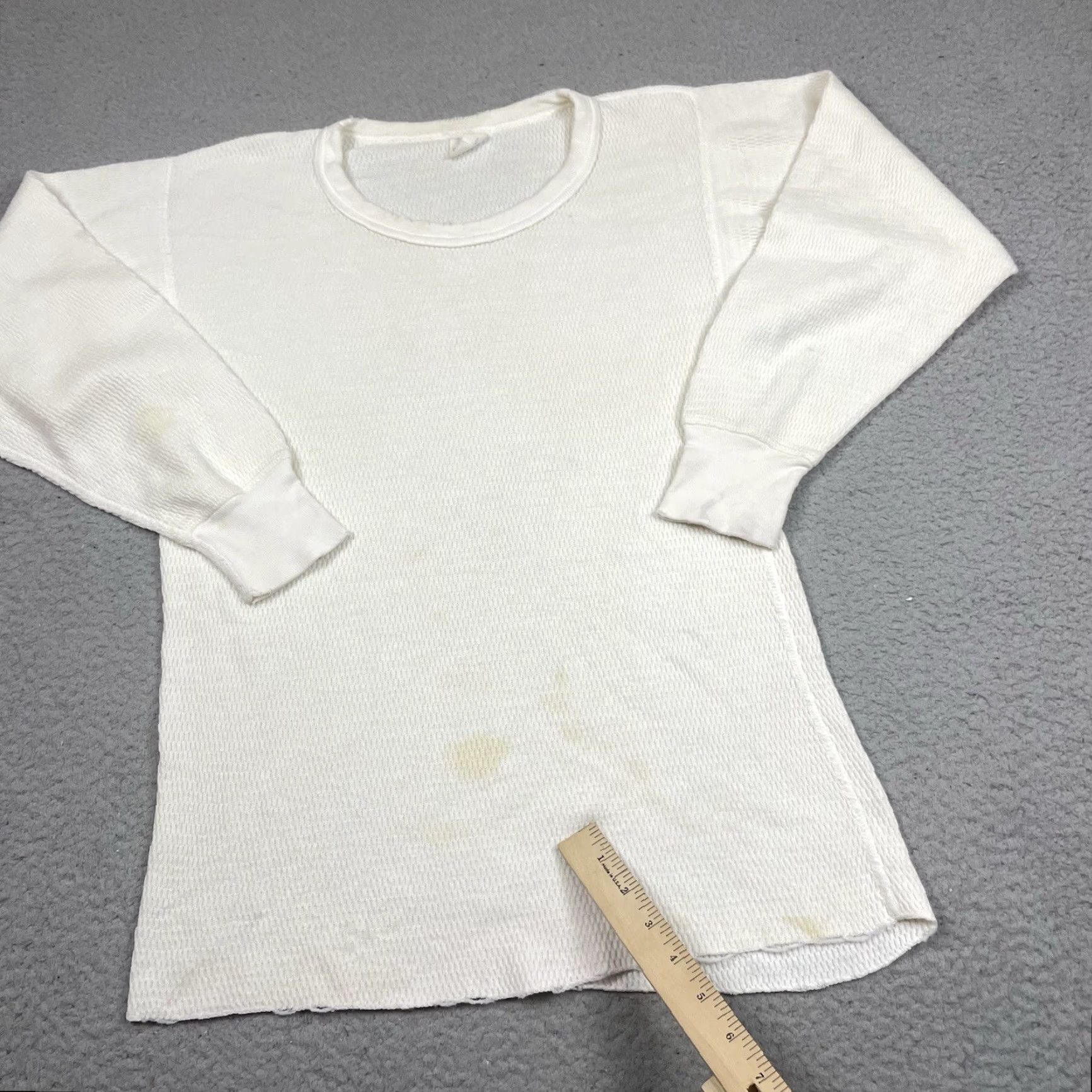 Vintage VINTAGE Oakton Thermal Shirt Men XL White 80s Distressed Made In USA Size US XL / EU 56 / 4 - 6 Thumbnail