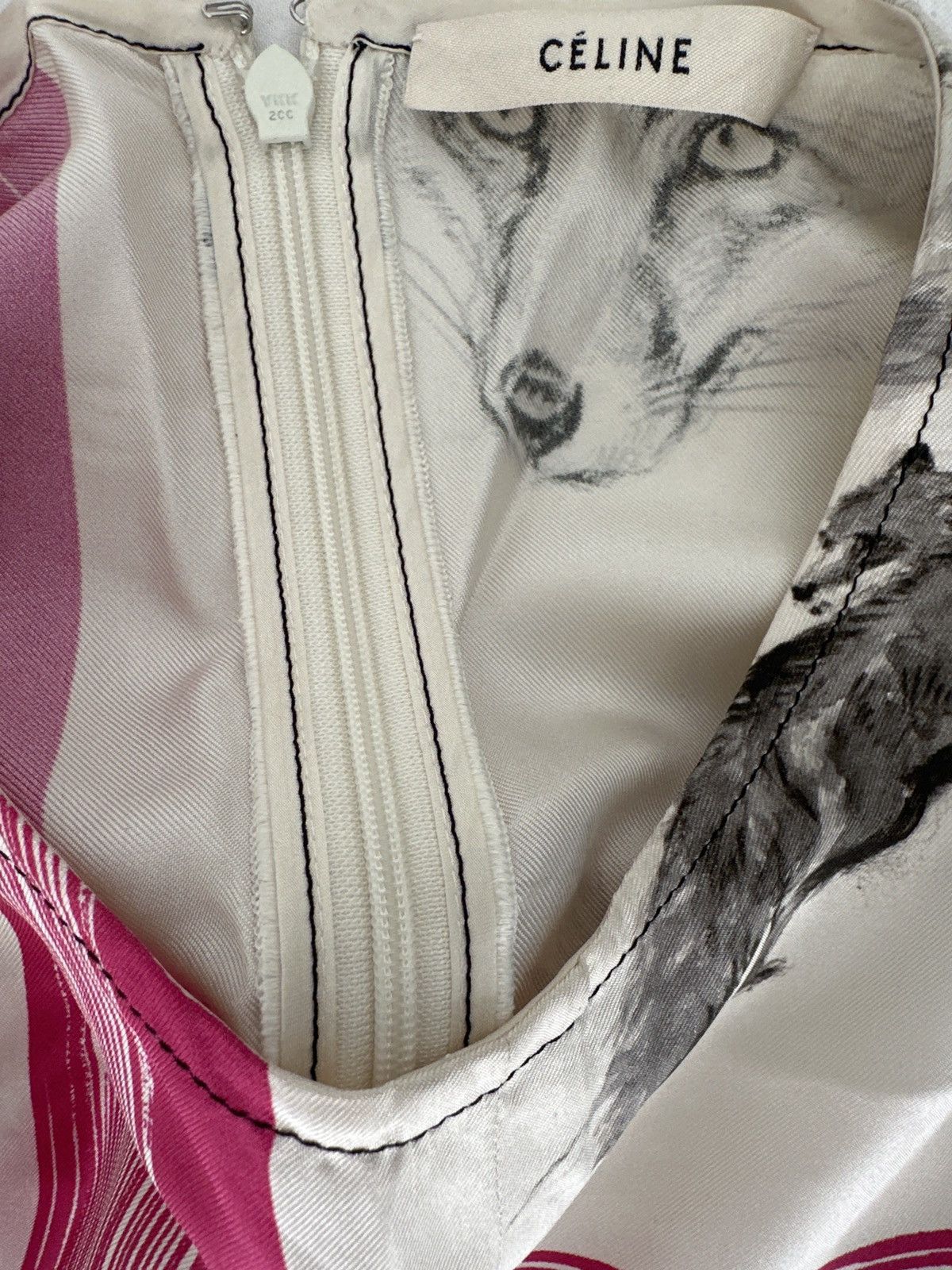 Celine Celine Phoebe Philo 2015 Fox Print Dress Size S / US 4 / IT 40 - 6 Thumbnail
