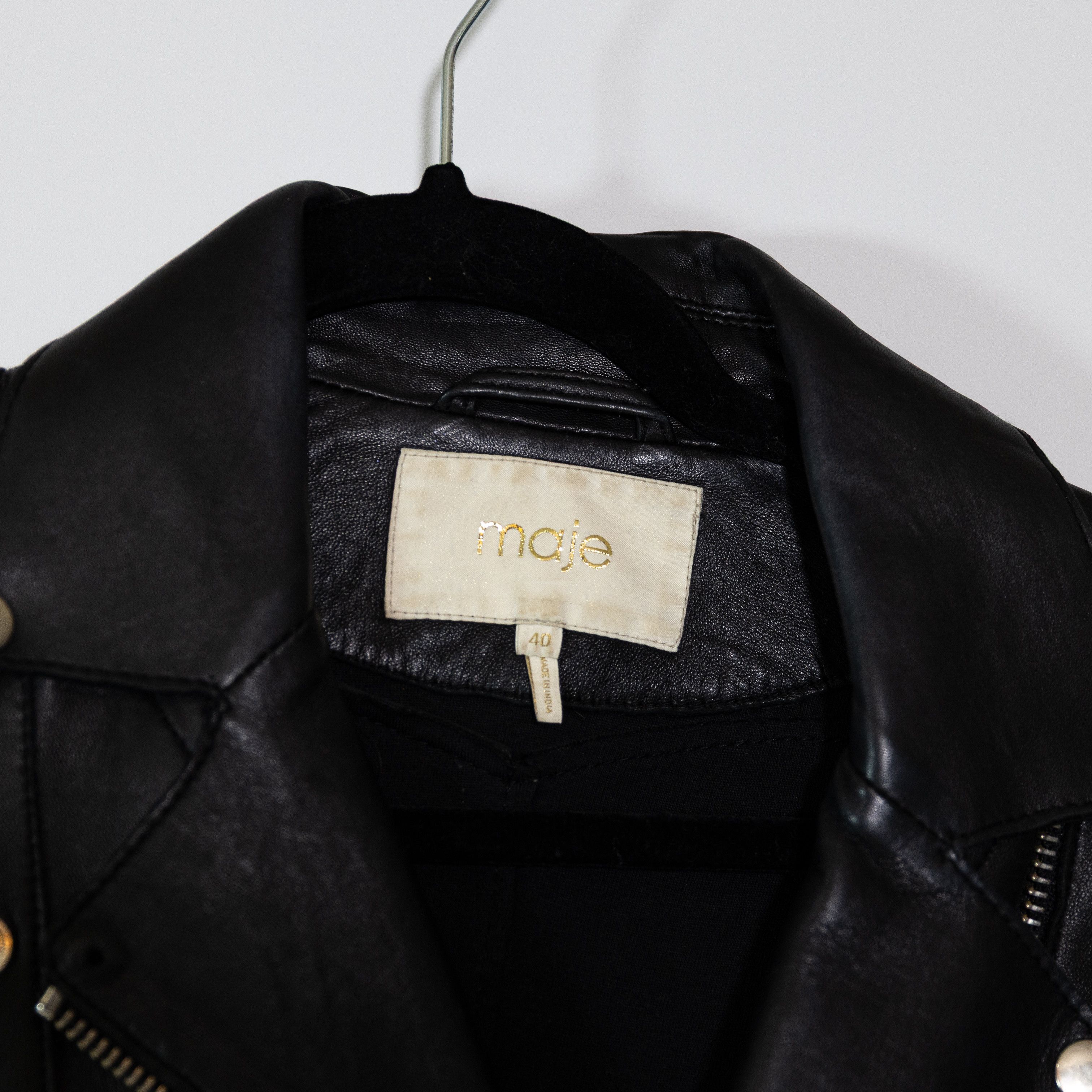 Maje Maje Women's Genuine Leather Asymmetrical Size L / US 10 / IT 46 - 2 Thumbnail