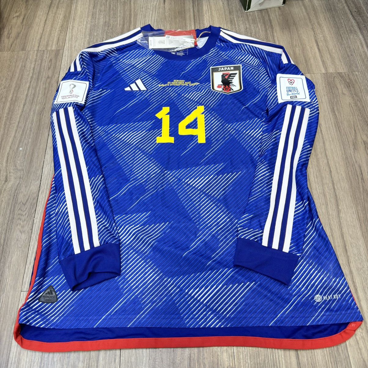 Adidas Japan World Cup 2022 player issue set #14 Ito (Bnwt) Size US XL / EU 56 / 4 - 2 Thumbnail