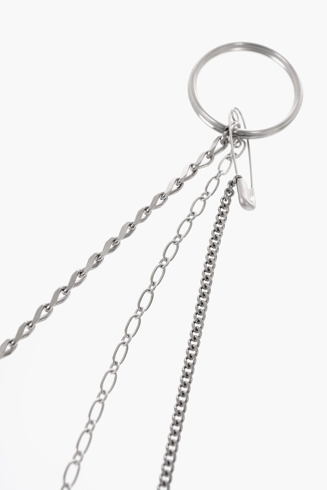 Maison Margiela og1mm1224 Size: OS / Pins with Safety Pins and Chains Silver Size ONE SIZE - 4 Thumbnail