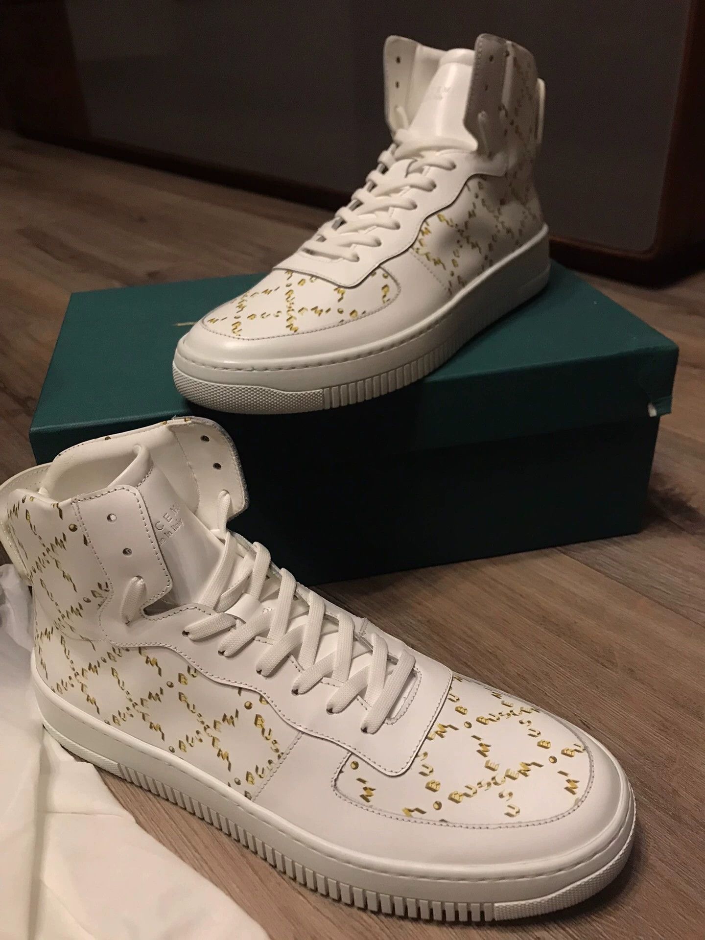 Burberry Buscemi High-Top Leather Allover Print Sneaker 42 New Size US 9 / EU 42 - 6 Thumbnail