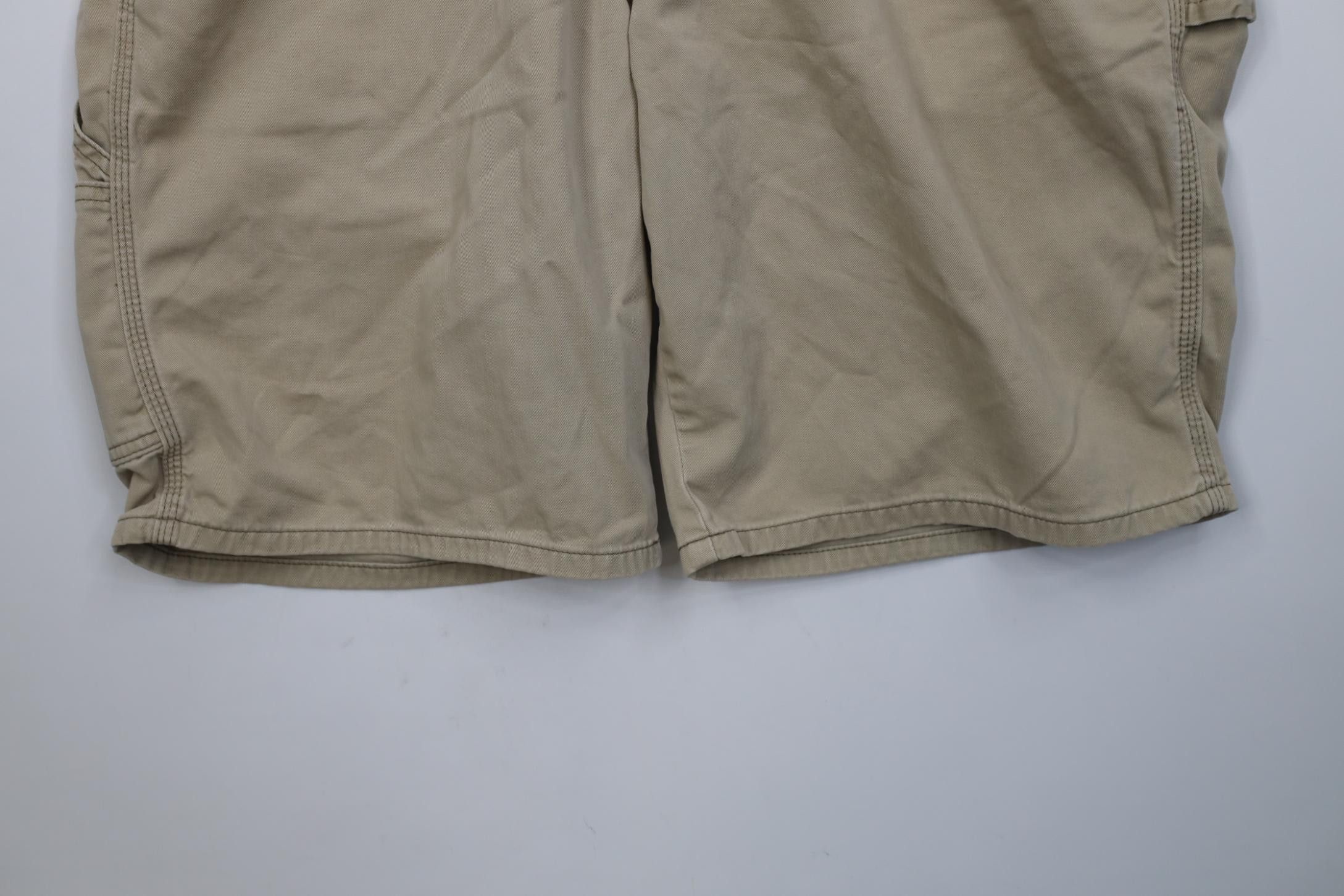 Polo Ralph Lauren Vintage 90s Ralph Lauren Baggy Carpenter Shorts Beige Cotton Size US 34 / EU 50 - 4 Thumbnail