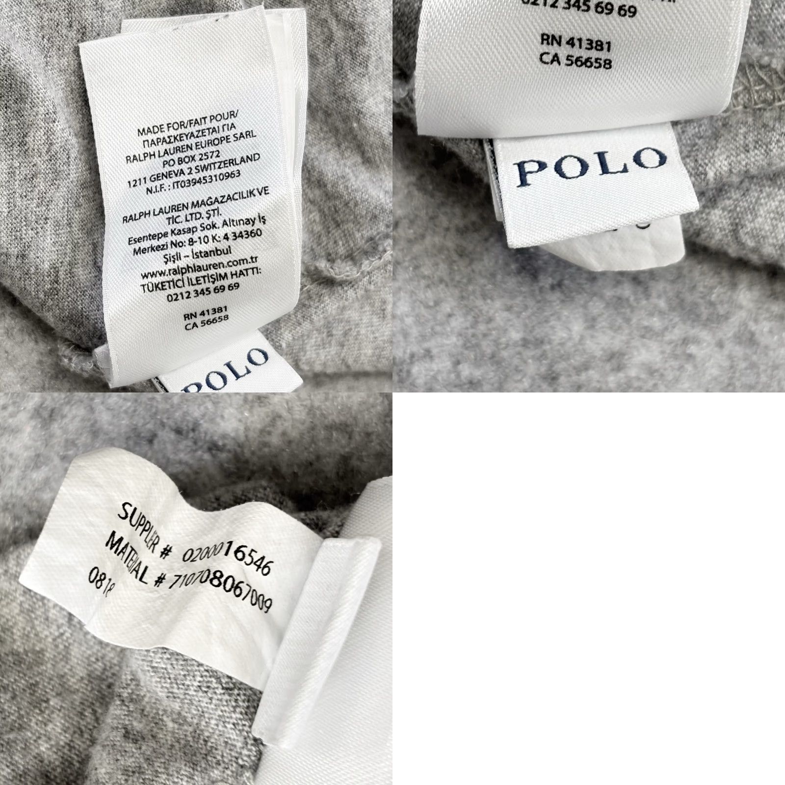 Polo Ralph Lauren VINTAGE: No Polo Ralph Lauren Jersey Hooded T-Shirt S Heather Grey Long Sleeve Mens Shirt Boys? Size US S / EU 44-46 / 1 - 8 Thumbnail