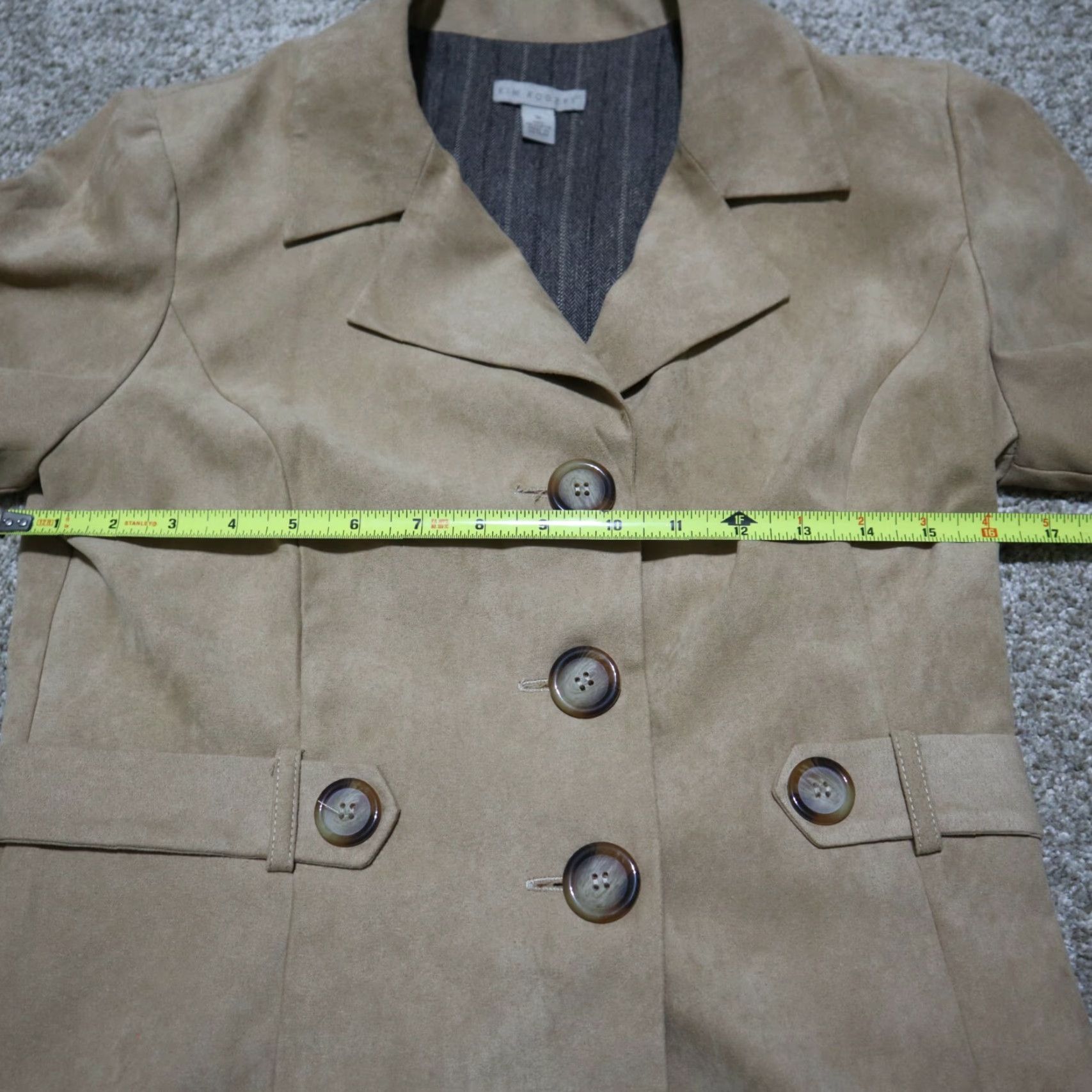 Vintage Kim Rogers Signature Women's Blazer Jacket Size 6 / Small Brown Knit Dress Coat? Size S / US 4 / IT 40 - 5 Thumbnail