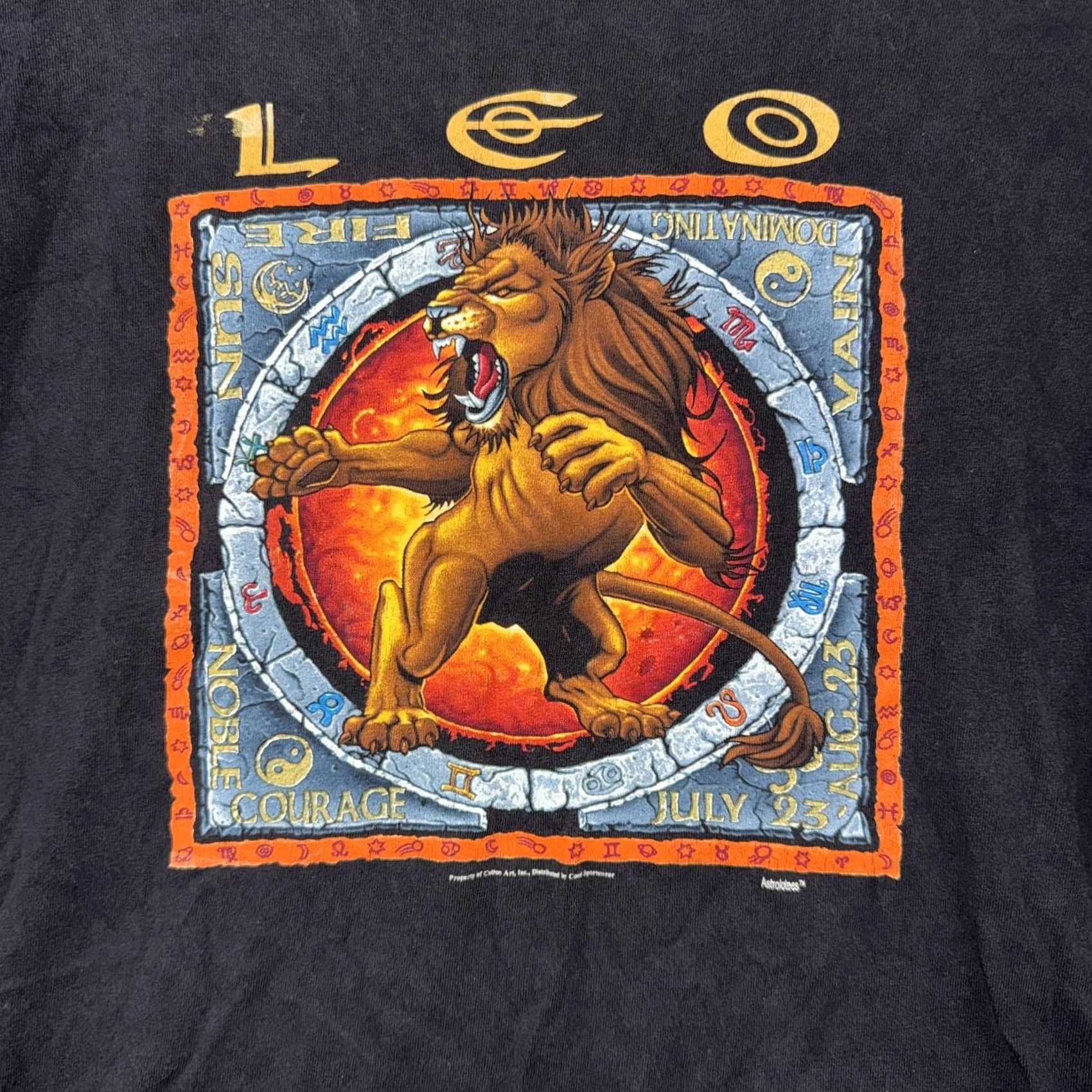 Vintage VINTAGE Coed Sportswear Shirt Mens XL Black Leo Zodiac Lion Graphic Tee USA 90s Size US XL / EU 56 / 4 - 6 Thumbnail