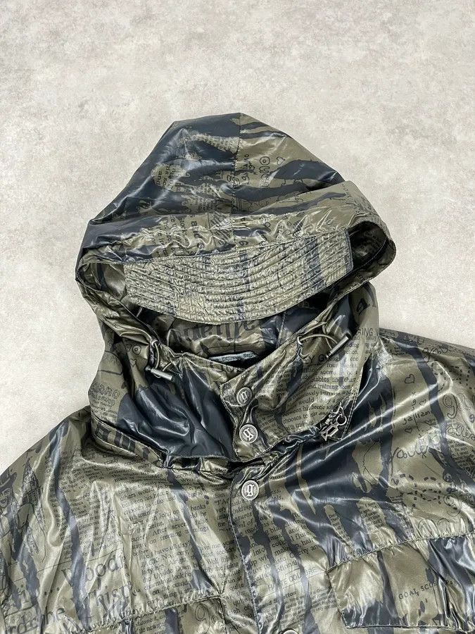 John Galliano AW2010 John Galliano Khaki Military Camouflage Newspaper Light Jacket Size US L / EU 52-54 / 3 - 5 Thumbnail