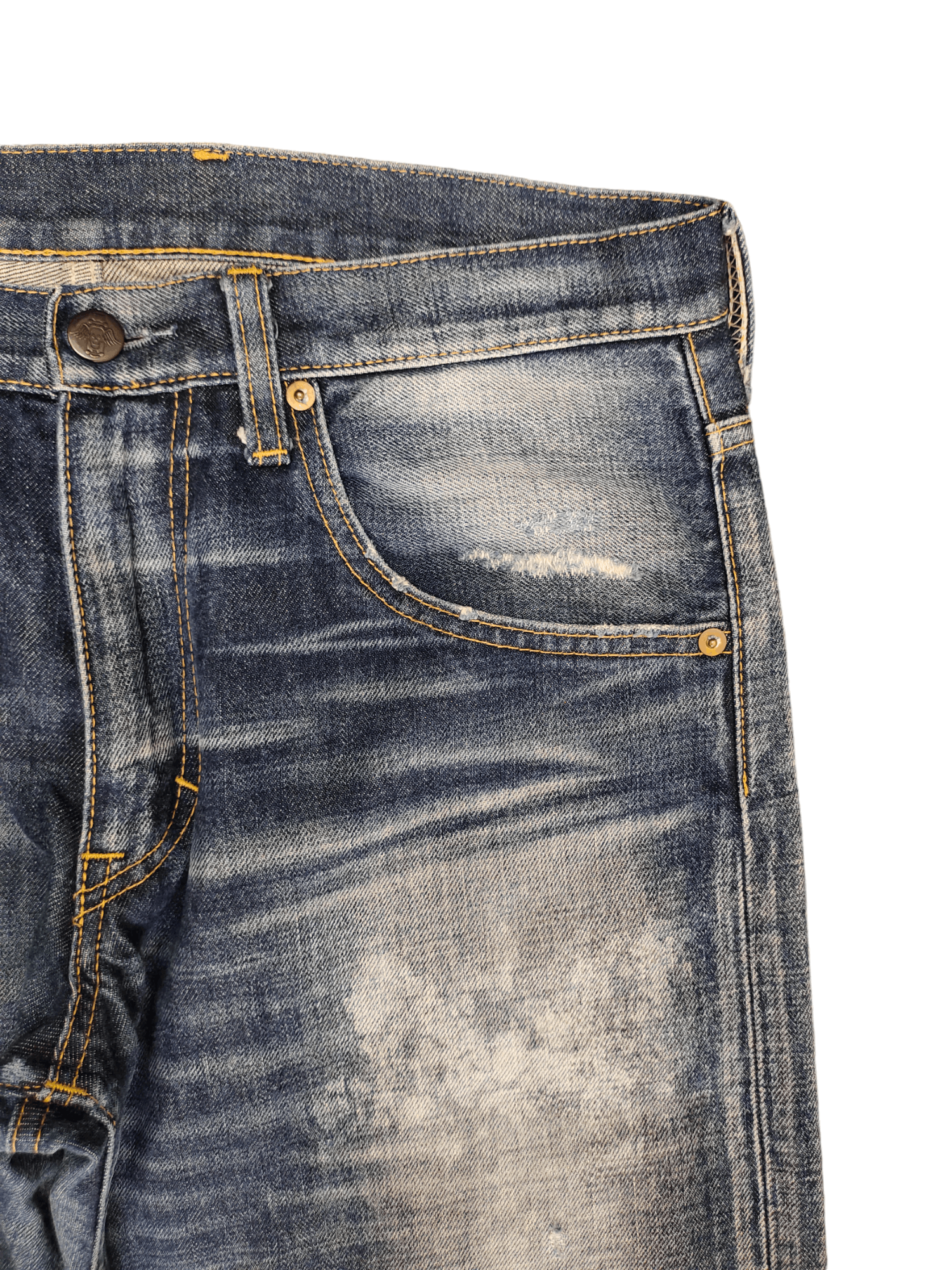 Kapital Japanese Brand Rna Inc. Acid Wash Distressed Denim Jeans Size US 32 / EU 48 - 4 Thumbnail